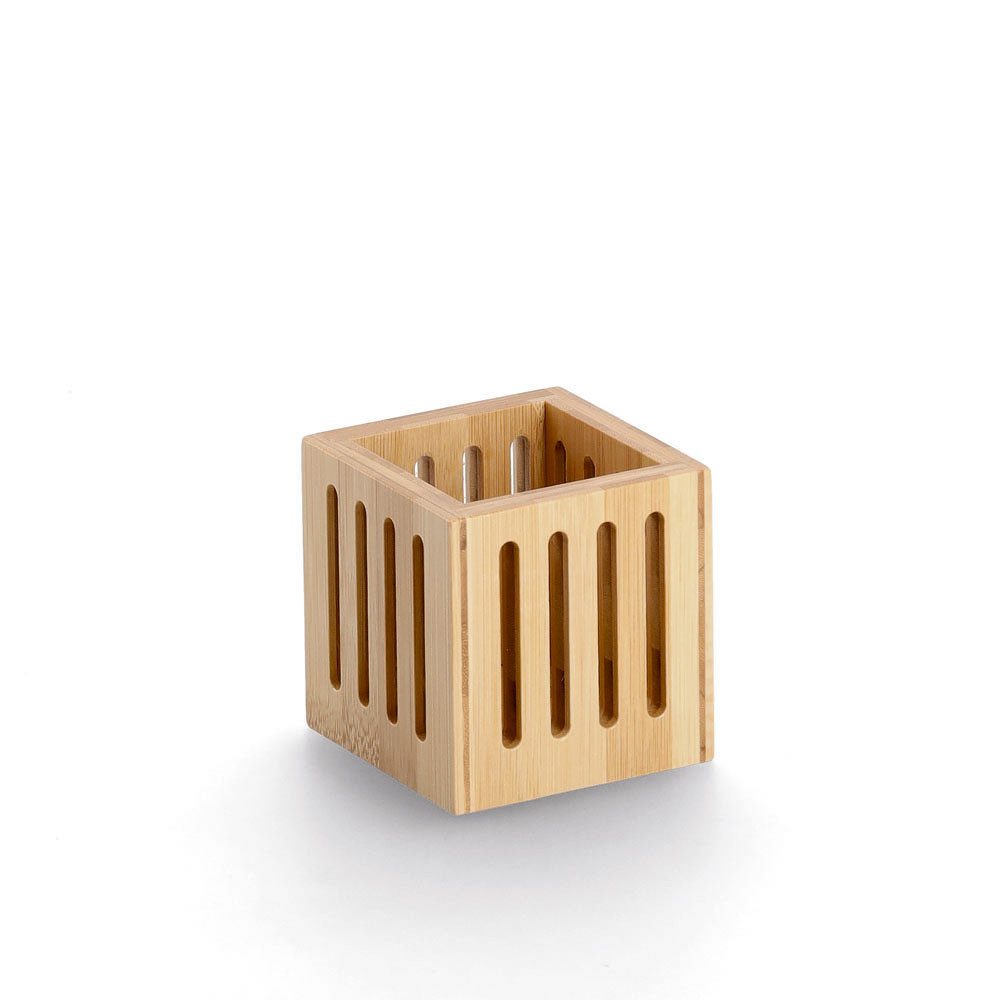 Zeller Present Küchenorganizer-Set Stiftehalter, Bambus, ca. 8 x 8 x 8 cm