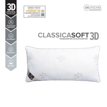 Kopfkissen Drei-Kammerkissen Classica Soft 3D 40x80 SWAN, SEI Design, Füllung: Airdream micro, Bezug: Microfaser, Rückenschläfer, Seitenschläfer, Bauchschläfer, Alternative zu Daunen
