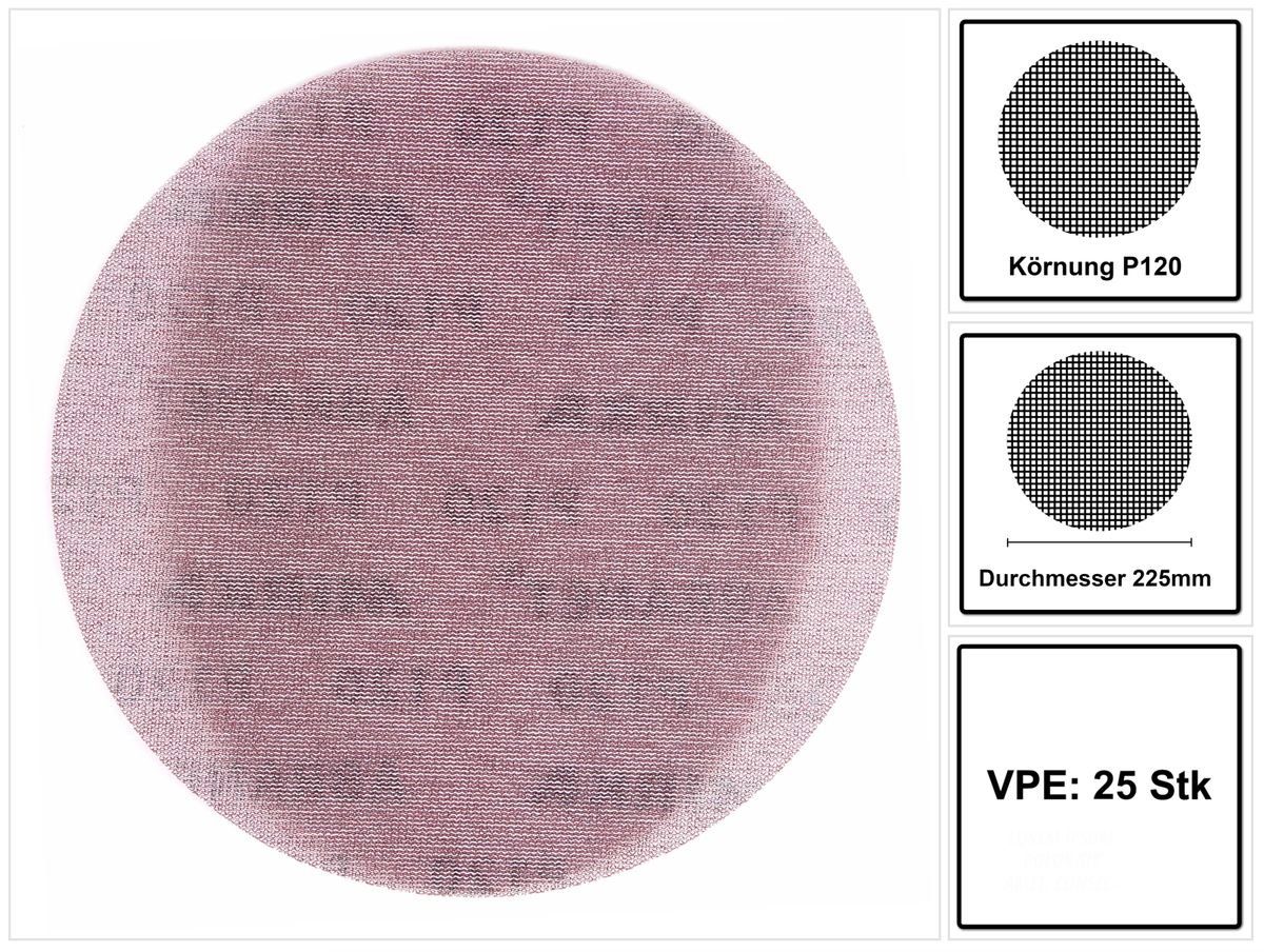 Mirka Schleifscheibe ABRANET Schleifscheiben Grip 225 mm P120 25 Stk. (5422302512)