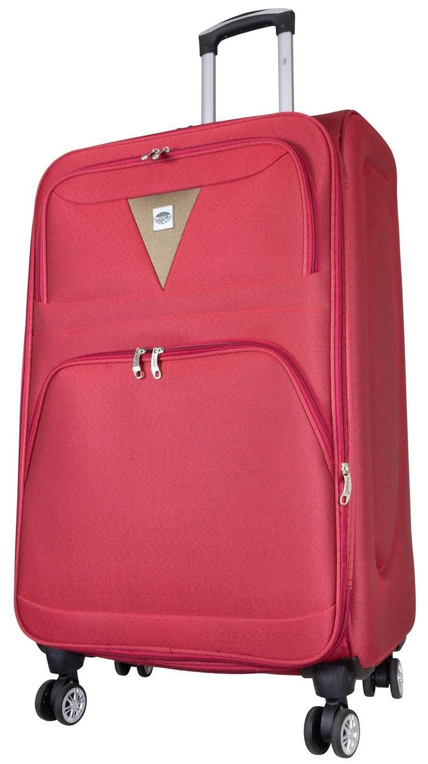 Warenhandel König Weichgepäck-Trolley Menorca, 4 Rollen, Dehnfalte für Gr. L und XL, zwei zusätzliche Fronttaschen