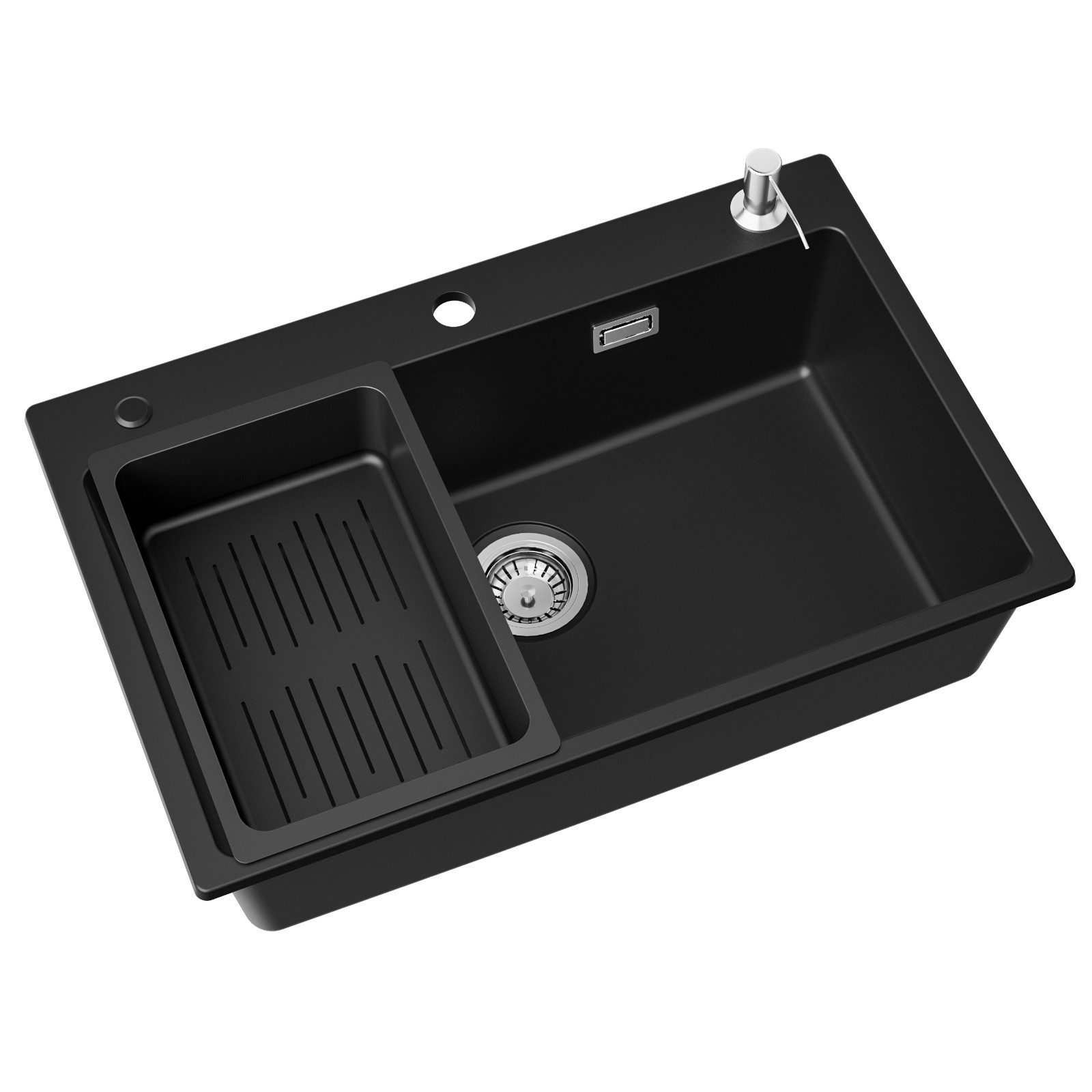 CECIPA MAX Granitspüle 70x45cm Mit Seifenspender, günstig online kaufen