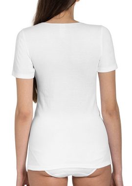 HAASIS Bodywear 1919 Unterhemd Damen Shirt 66501620-weiss (Packung, 5-St., 5er Pack) Optimale Passform, pflegeleicht, formbeständig, hautfreundlich