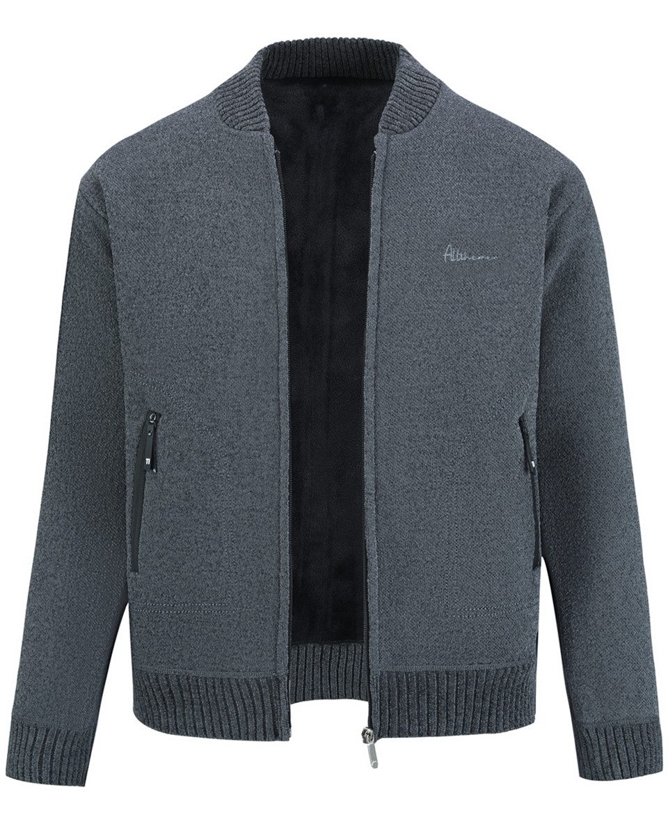 Allthemen Strickjacke Herren Strickjacke mit Stehkragen günstig online kaufen