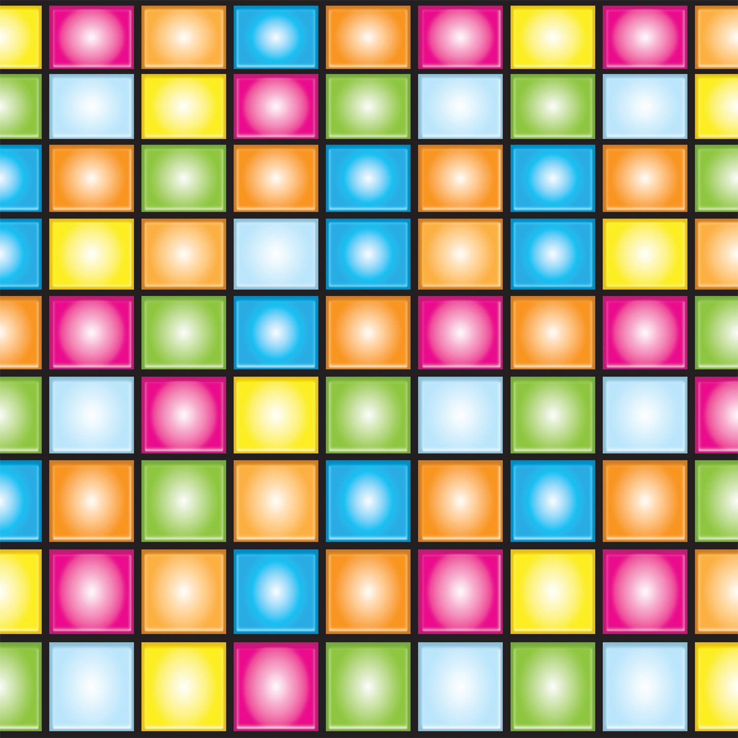 360 Degrees Kostüm Wanddeko Disco Tanzfläche 9 m x 60 cm Dancefloor-Optik
