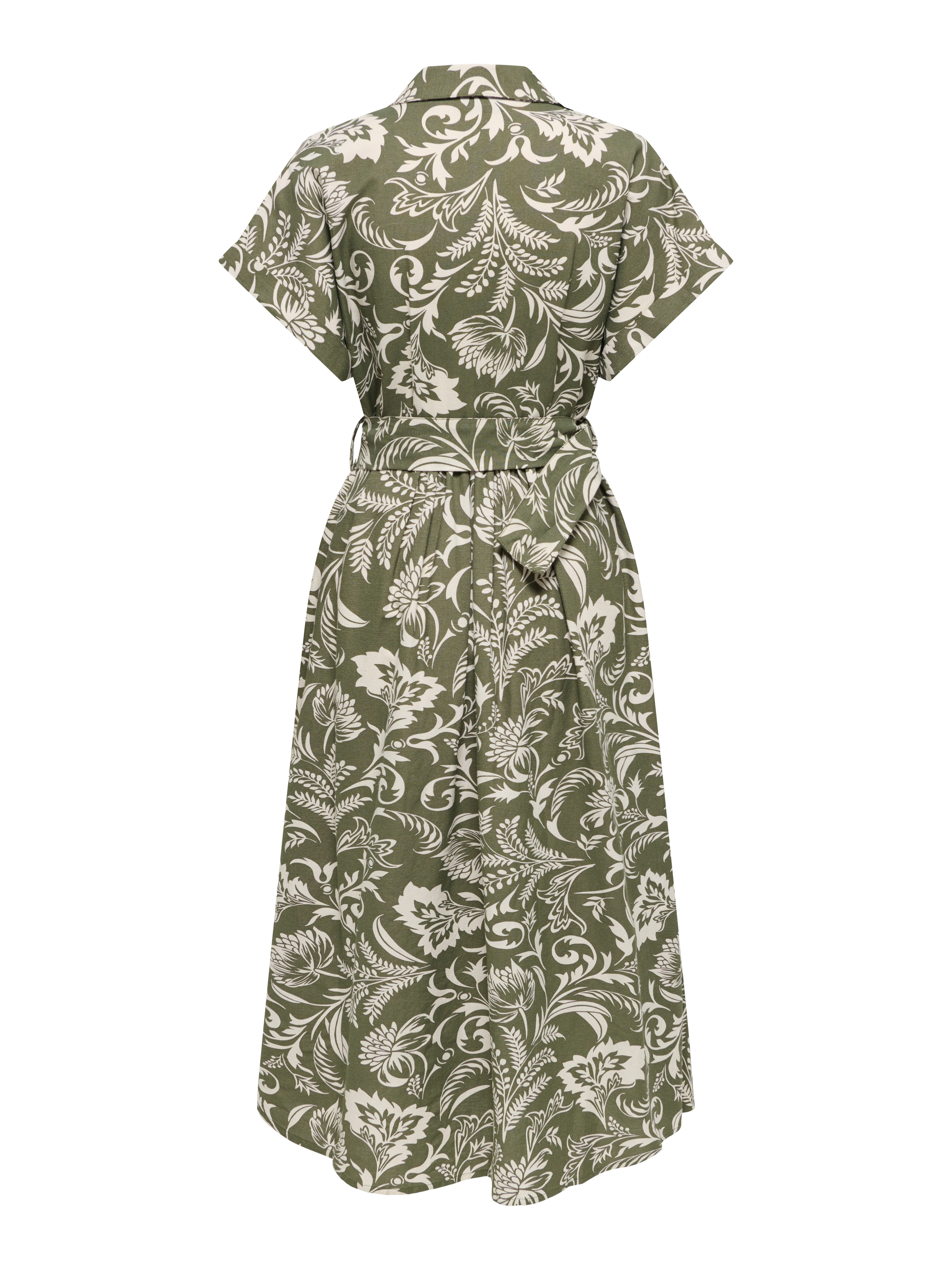 ONLY Hemdblusenkleid ONLJAKIRI LINEN SS MIDI SHIRT DRESS WVN Viskosemischung mit Leinen, regular fit