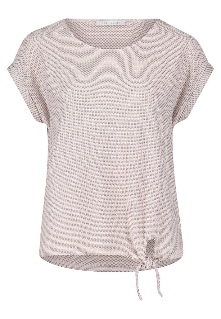 Kurzarmshirt Damen mit Wellenstruktur