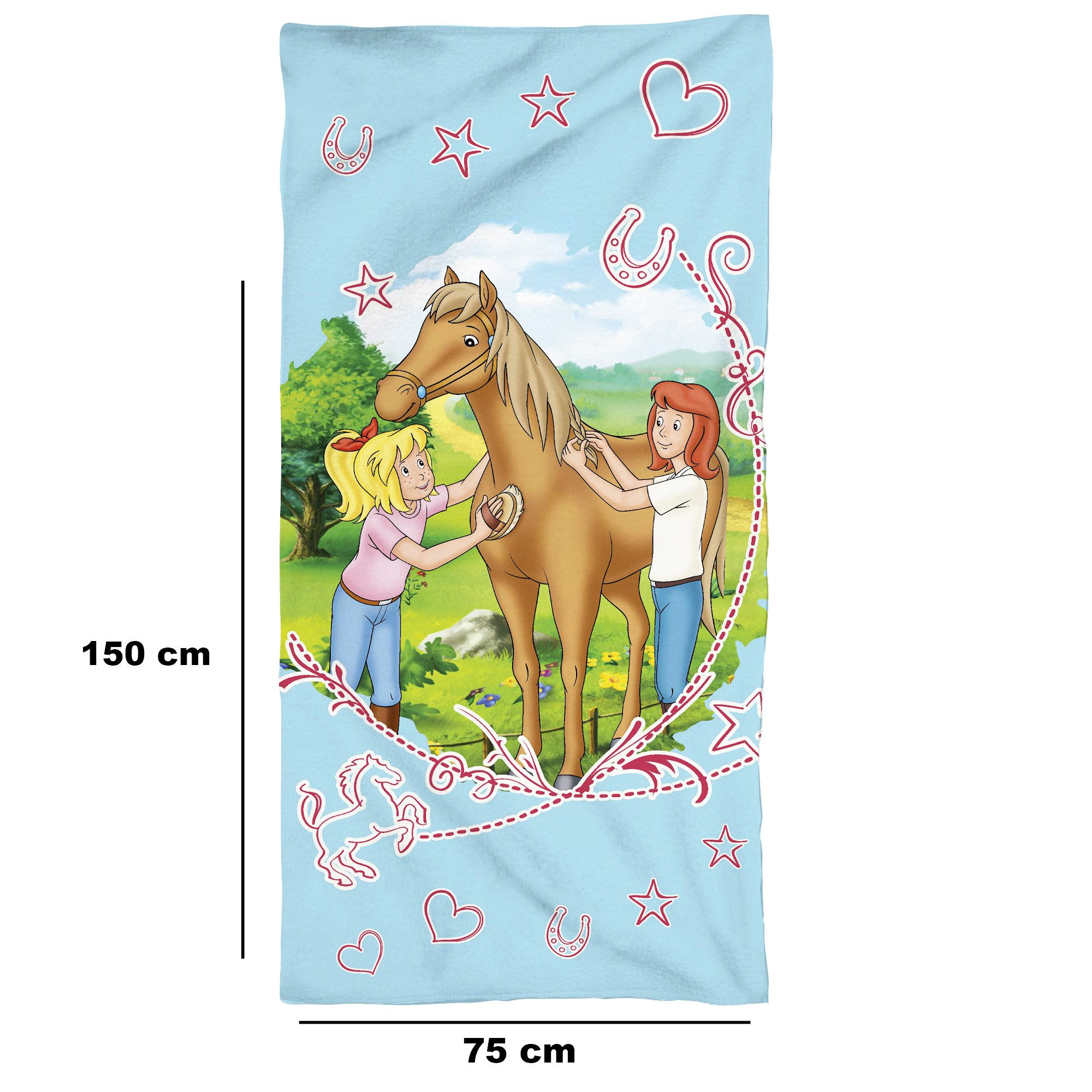 BERONAGE Strandtücher Bibi und Tina Badetuch Sternenzauber 75x150 cm, 100% günstig online kaufen