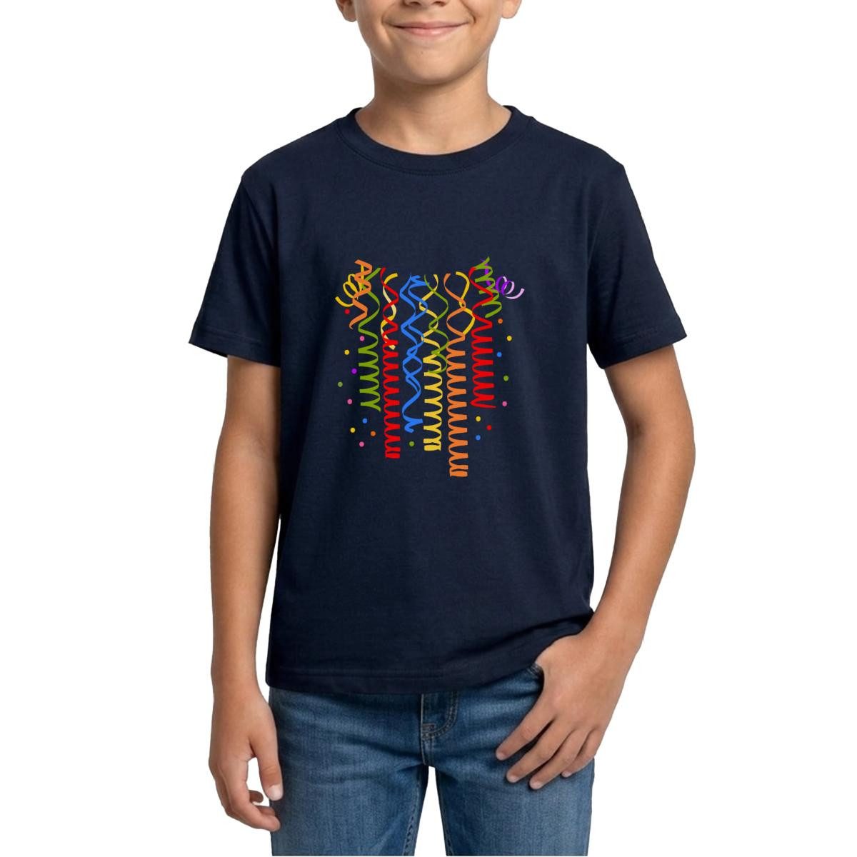 T-Shirt Karneval Konfetti Luftschlangen Outfit Teenager T-Shirt