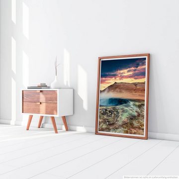 Sinus Art Poster Landschaftsfotografie  Geothermische Quelle im Norden Islands 60x90cm Poster