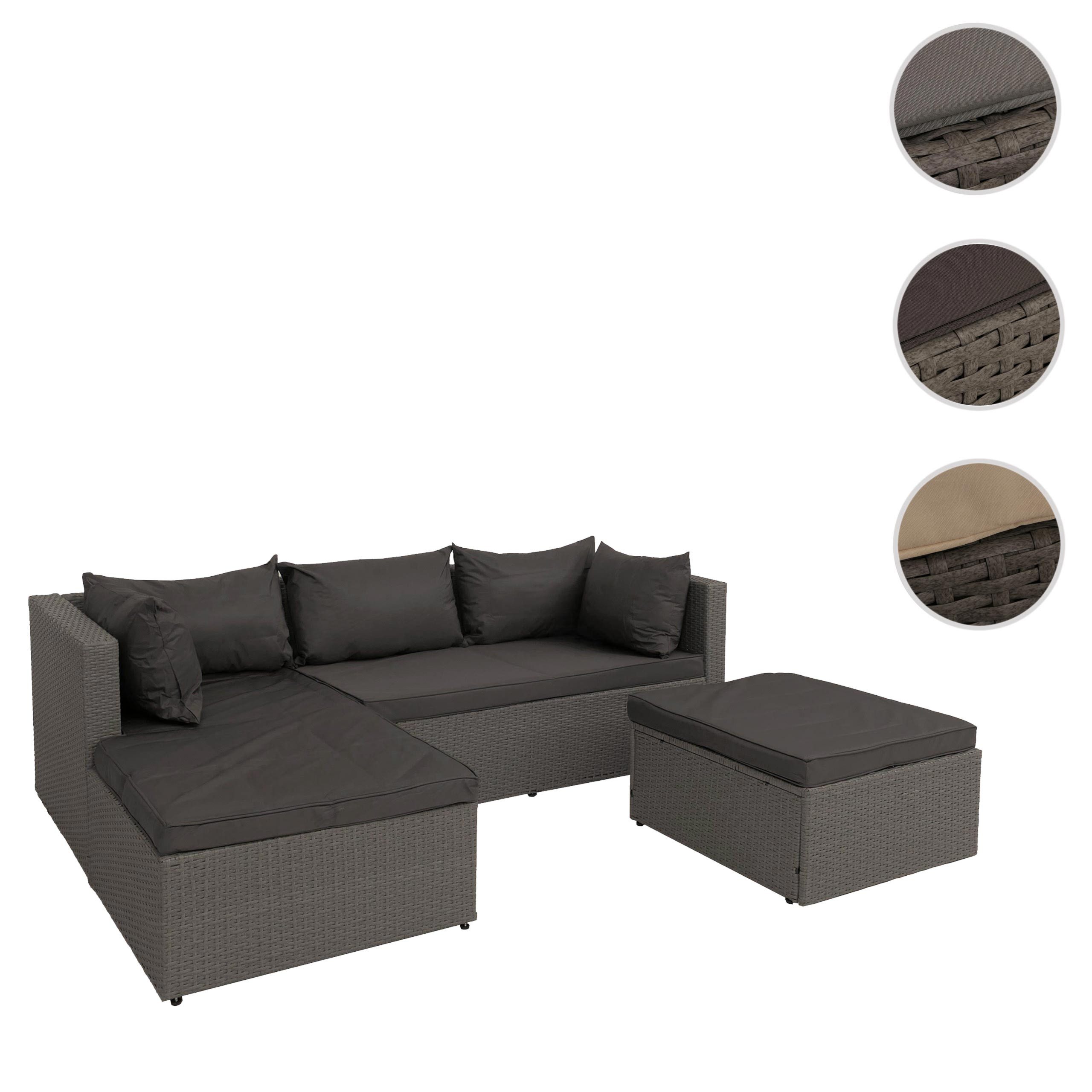 MCW Polstergarnitur MCW-O46, (3-tlg), Wasserabweisender und UV-beständiger Bezug