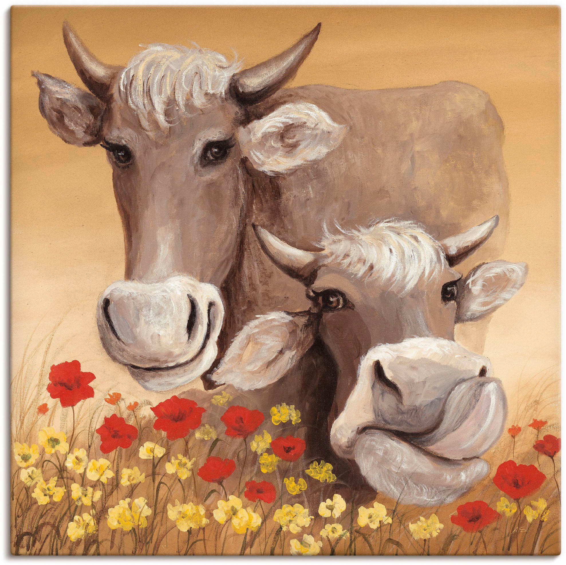 als Kühe, Haustiere oder Wandaufkleber Alubild, St), (1 Leinwandbild, versch. in Poster Größen Artland Wandbild