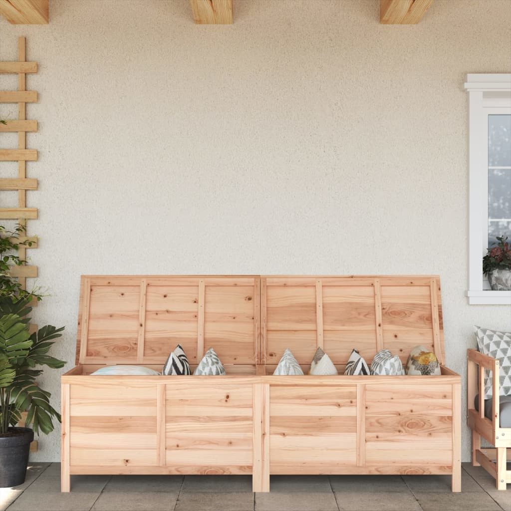 vidaXL Auflagenbox 1985 x 50 x 565 cm Gartentruhe 198,5x50x56,5 cm Massivholz Tanne Aufla