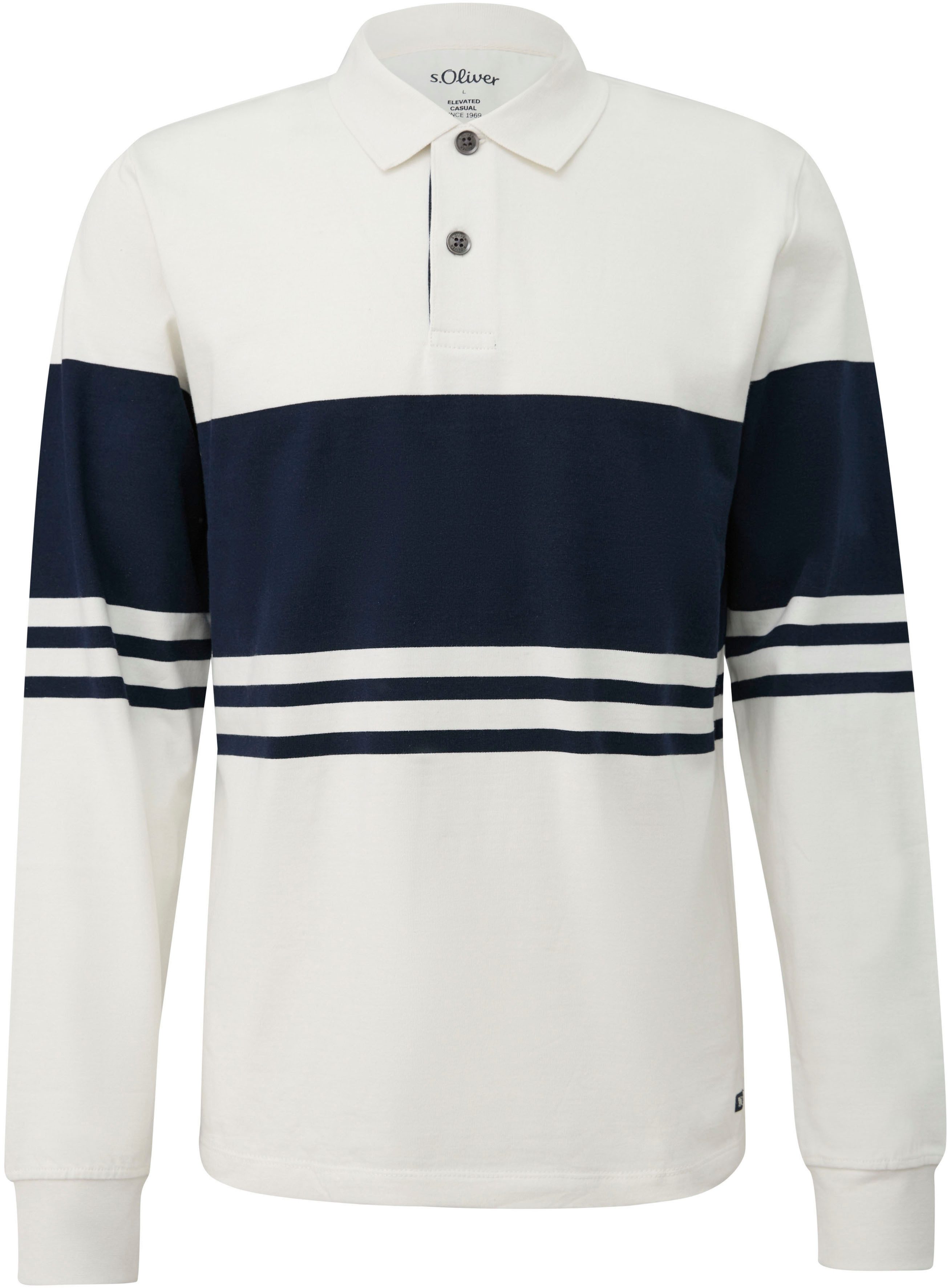 s.Oliver Sweatshirt mit Polokragen, Regular Fit