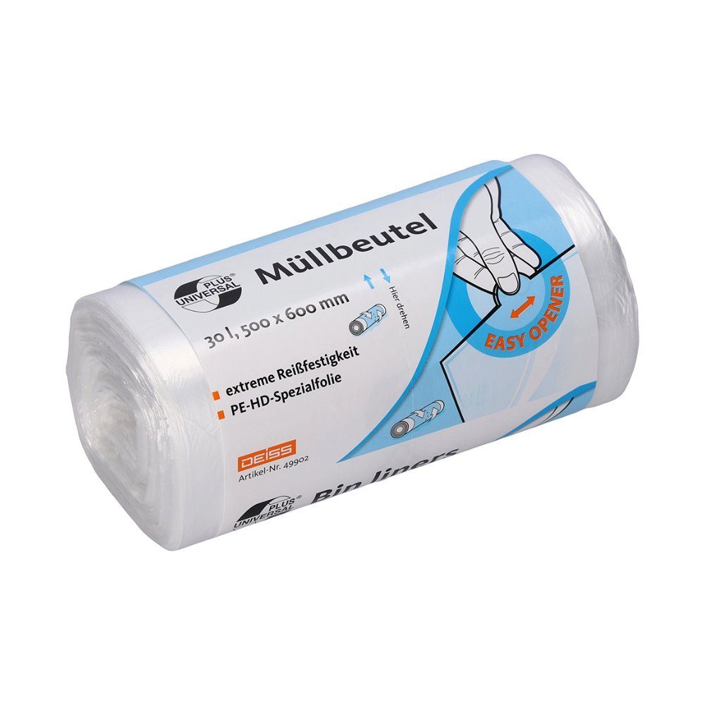 Deiss Müllbeutel DEISS Universal Plus® Müllbeutel, 49902 - 30 Liter