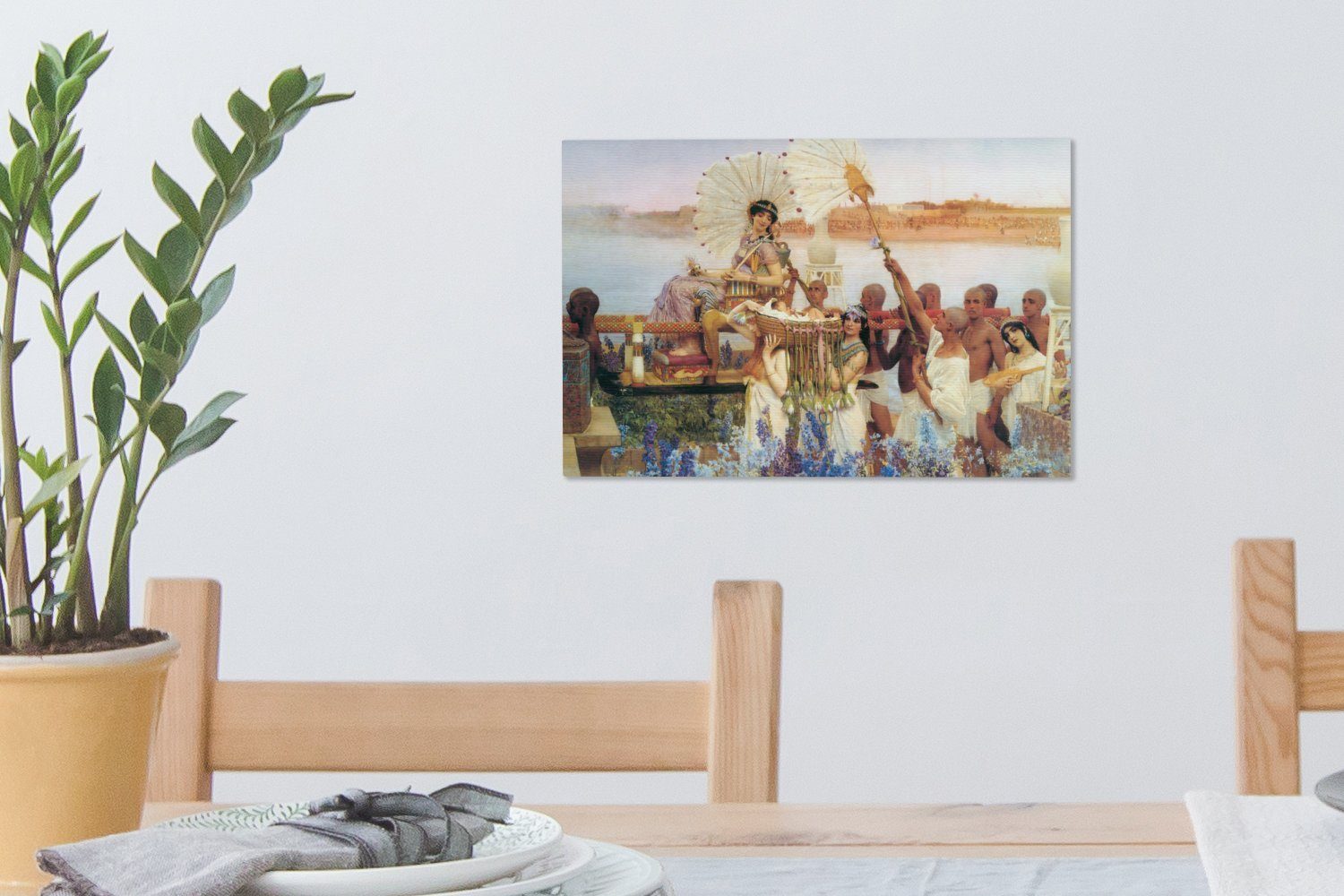 OneMillionCanvasses® Leinwandbild der - nach Auf Moses St), Wandbild Alma Leinwandbilder, Lawrence 30x20 (1 Suche Wanddeko, Aufhängefertig, cm Tadema