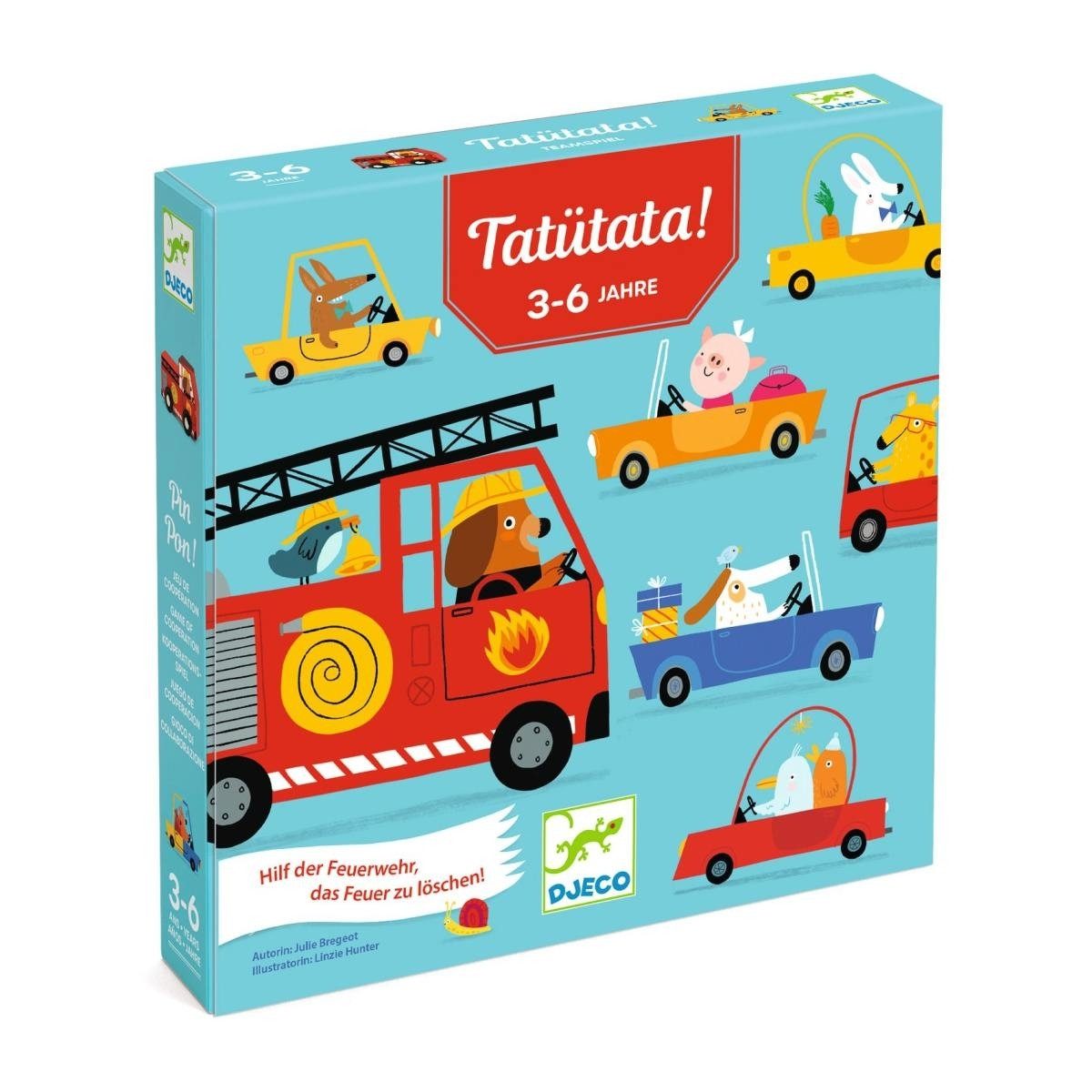 DJECO Spiel Tatütata! Kooperationsspiel Feuerwehr für Kinder 3–10 Jahre, 2–4