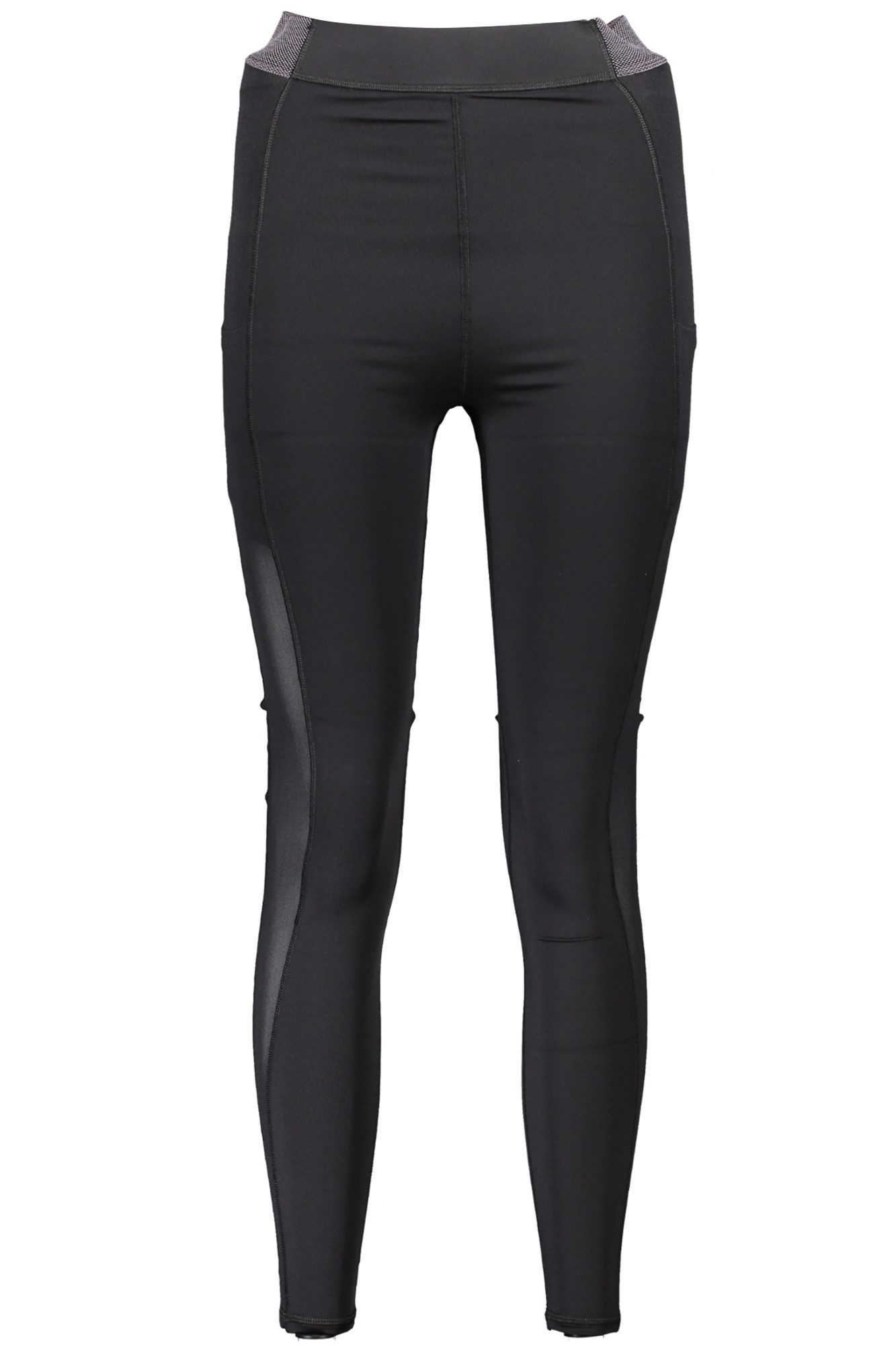 Calvin Klein Jeans 5-Pocket-Hose Stylische Damen Leggings in Schwarz mit Logo und Kontrastbund