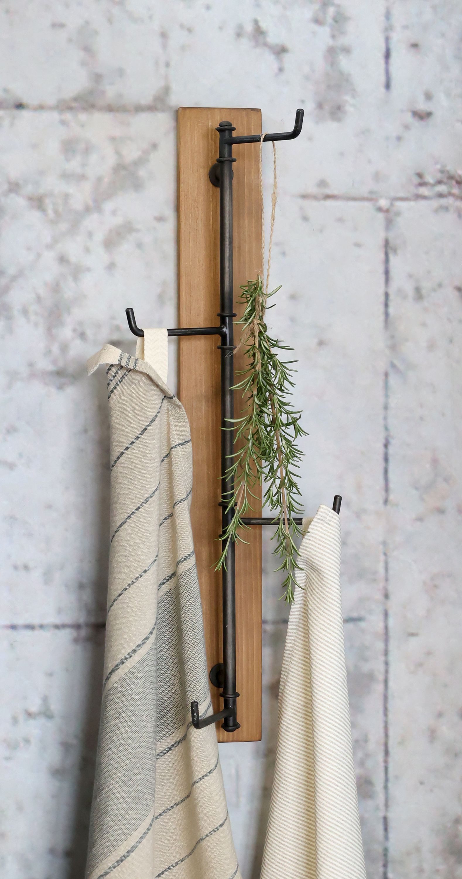Chic Antique Garderobe Chic Antique - Kleiderhakenleiste Garderobenleiste Wandhaken 4 Haken