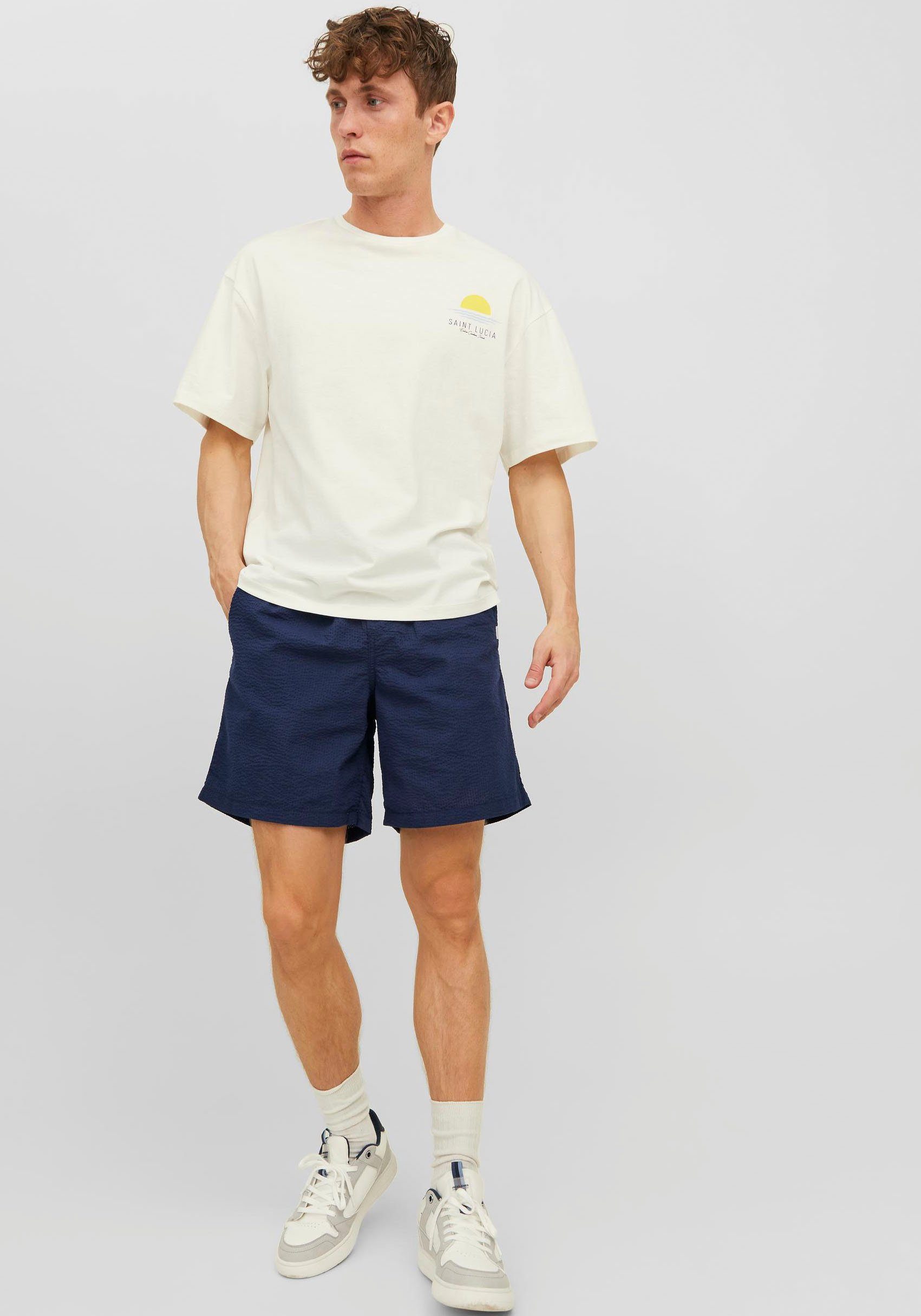 SN Jones JJJOGGER DEK Navy & SEERSUCKER Jack Sweatshorts JPSTJEFF Blazer