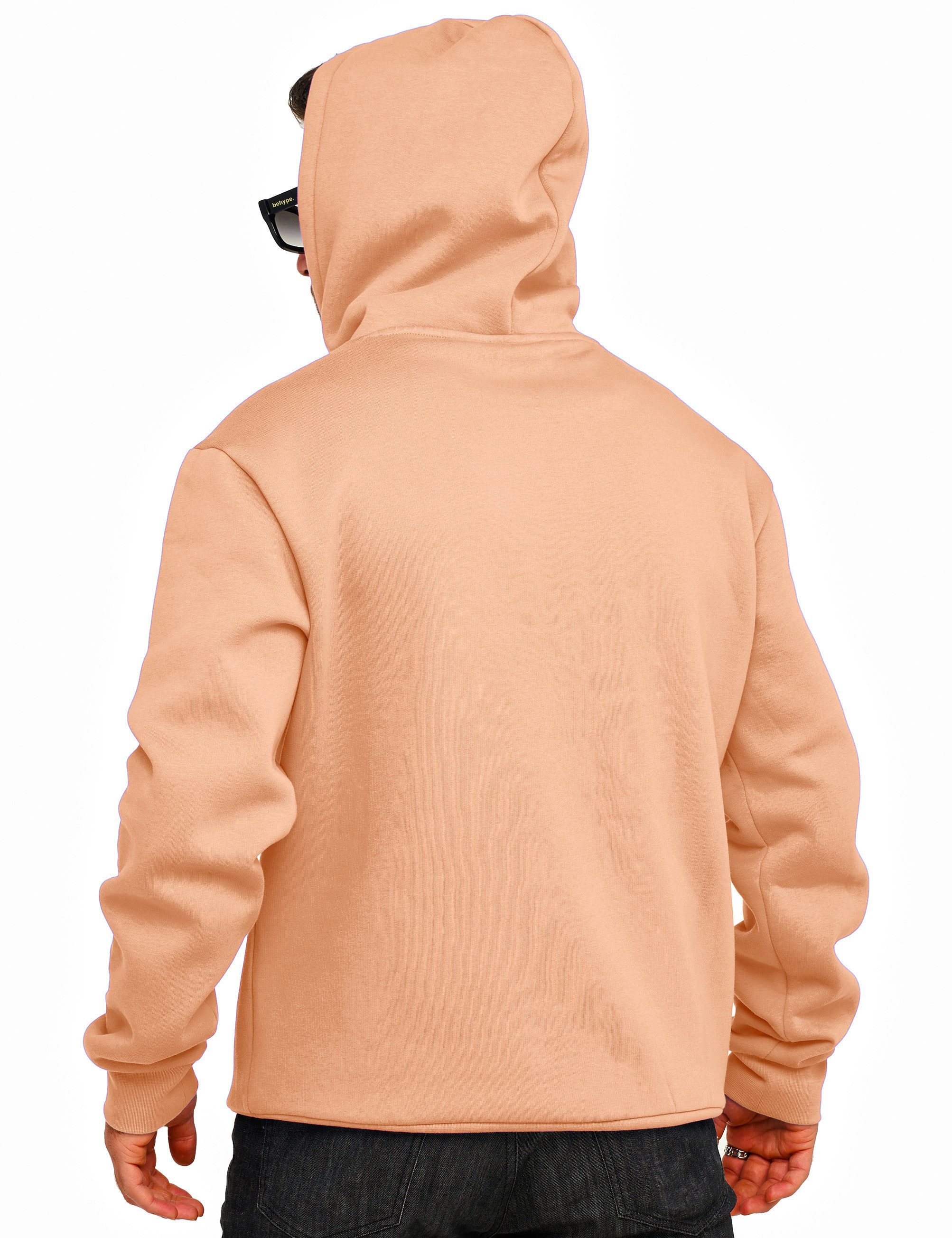 DAILY COTTON Hoodie im Oversize Schnitt Unifarben - Kapuzenpullover Loose-Fit Herren Basic Kapuzen-Sweatshirt Oversized Raglan Sweater – Bild 2 von 2