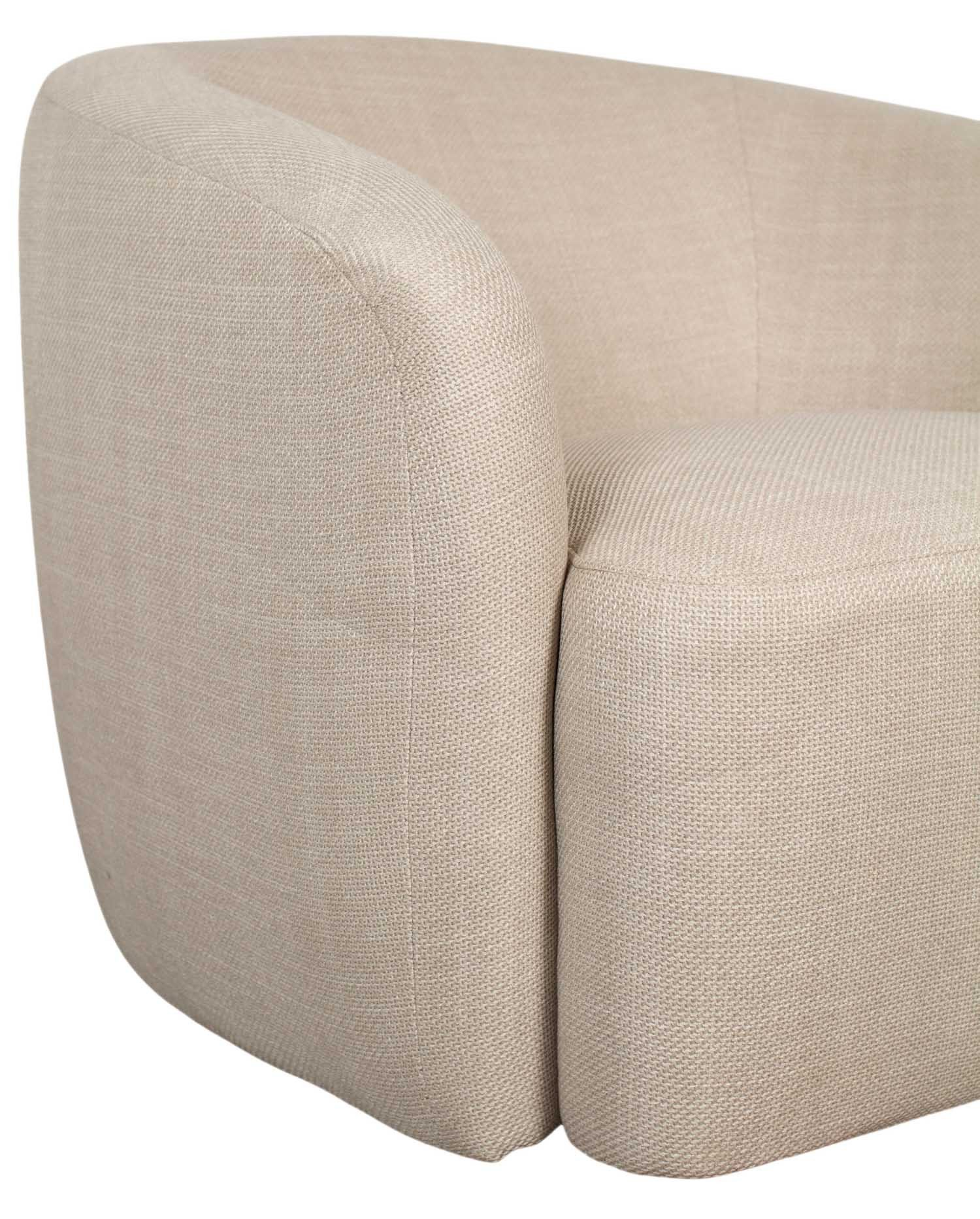 MR.DEKO Loungesessel Loconia – Drehsessel, 76x89x87 cm, beige, modern (Einzelsessel, montiert geliefert, kombinierbar mit Sofa Loconia, 1-St), Sessel mit Drehfunktion, Komfortpolsterung & Strukturstoff
