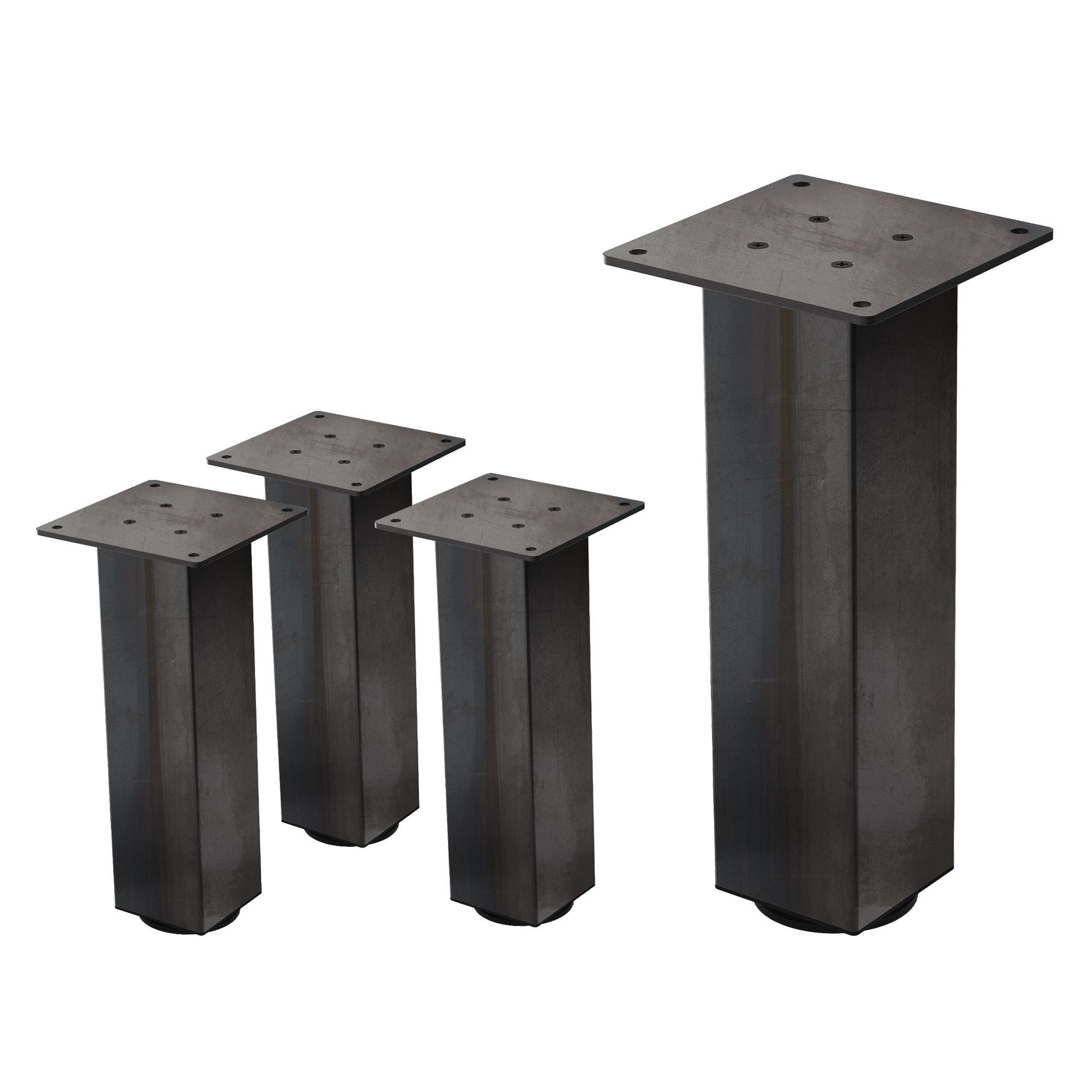 ML-DESIGN Tischbein Tischkufen I-Design Möbelfüße Tischgestell aus pulverbeschichtet Stahl, 4er Set Bankkufen 30 cm Industrial Möbelbeine für Couchtische Bänke