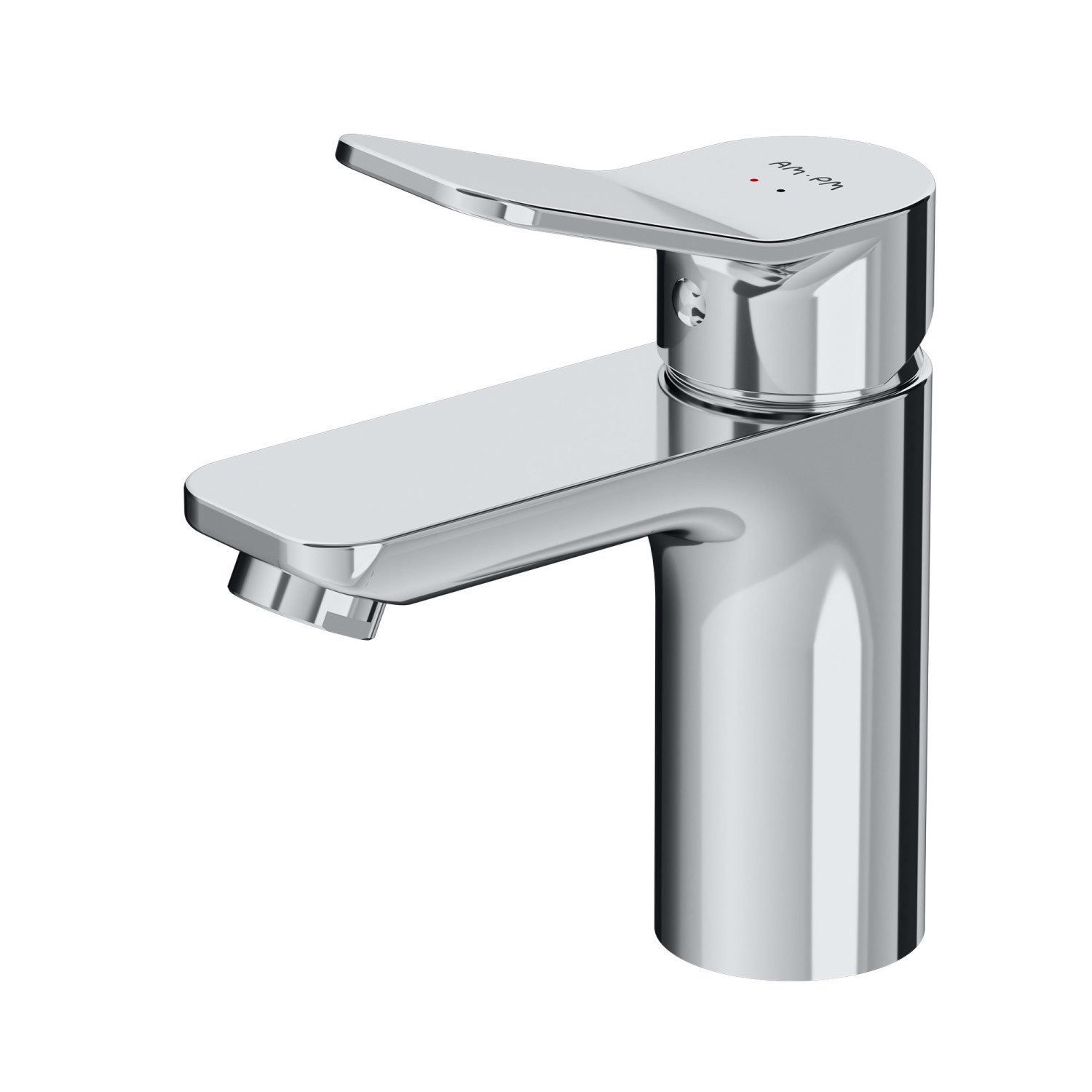 AM.PM Waschtischarmatur Badarmatur X-JOY Bad-Armatur Wasserhahn Waschbeckenarmatur (Waschbeckenarmatur Mischarmatur, Mischbatterie inkl. 2 x G 3/8-Anschluss, Farbe: Chrom (Silber) Einhebelmischer für warmes und kaltes Wasser
