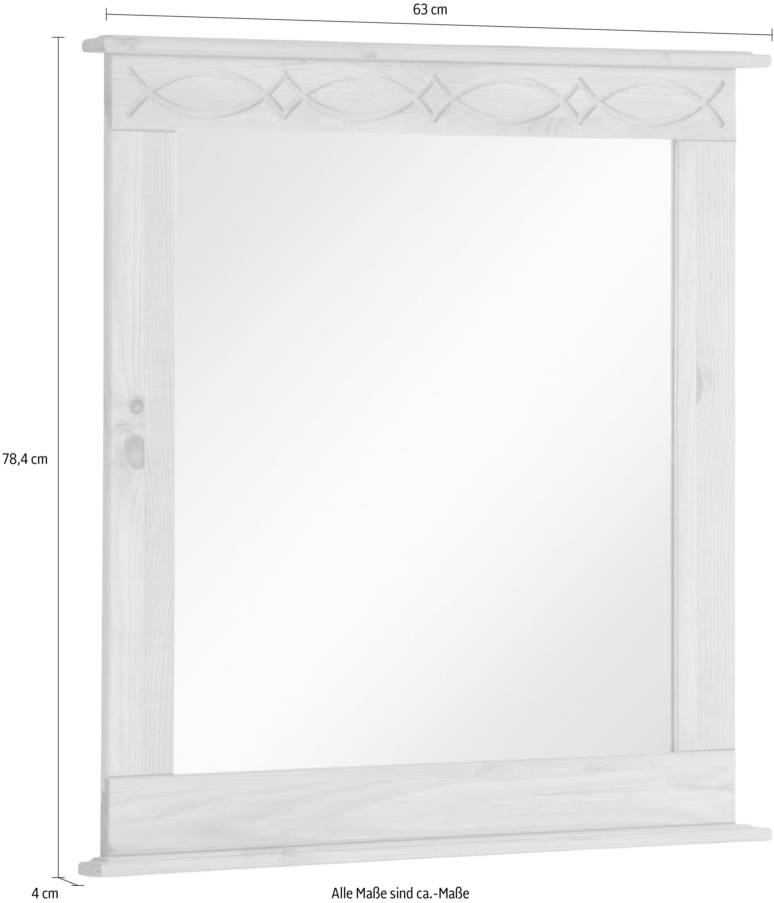 OTTO home Spiegel Indra, Rahmen aus massiver Kiefer