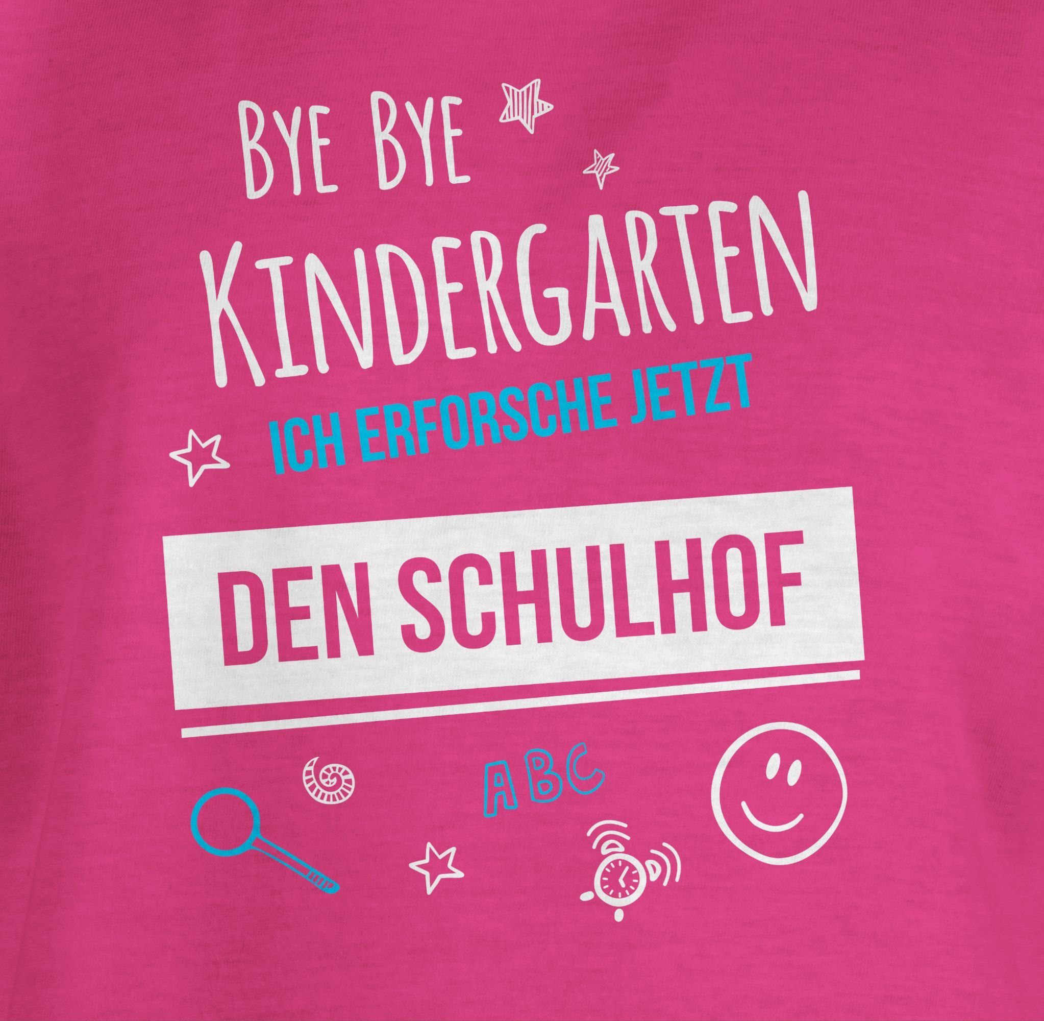 1 Einschulung Fuchsia Shirtracer Kindergarten Bye Einschulung Mädchen T-Shirt Bye Schulhof