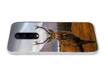 MuchoWow Handyhülle Hirsche - Berge - Wasser - Landschaft - Tiere - Bäume, Phone Case, Handyhülle OnePlus 7 Pro, Silikon, Schutzhülle