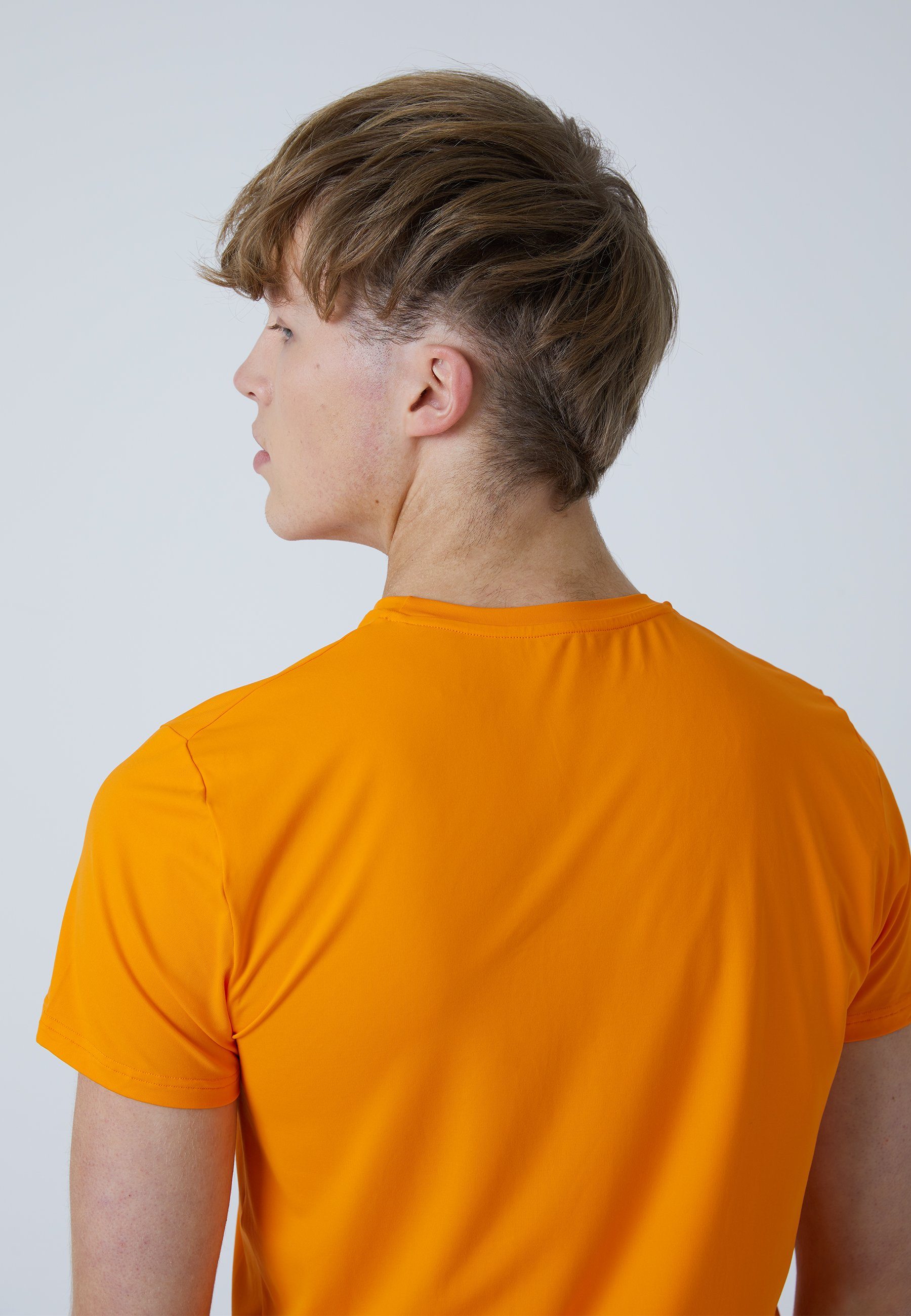 T-Shirt Jungen & Tennis Funktionsshirt orange Rundhals SPORTKIND Herren