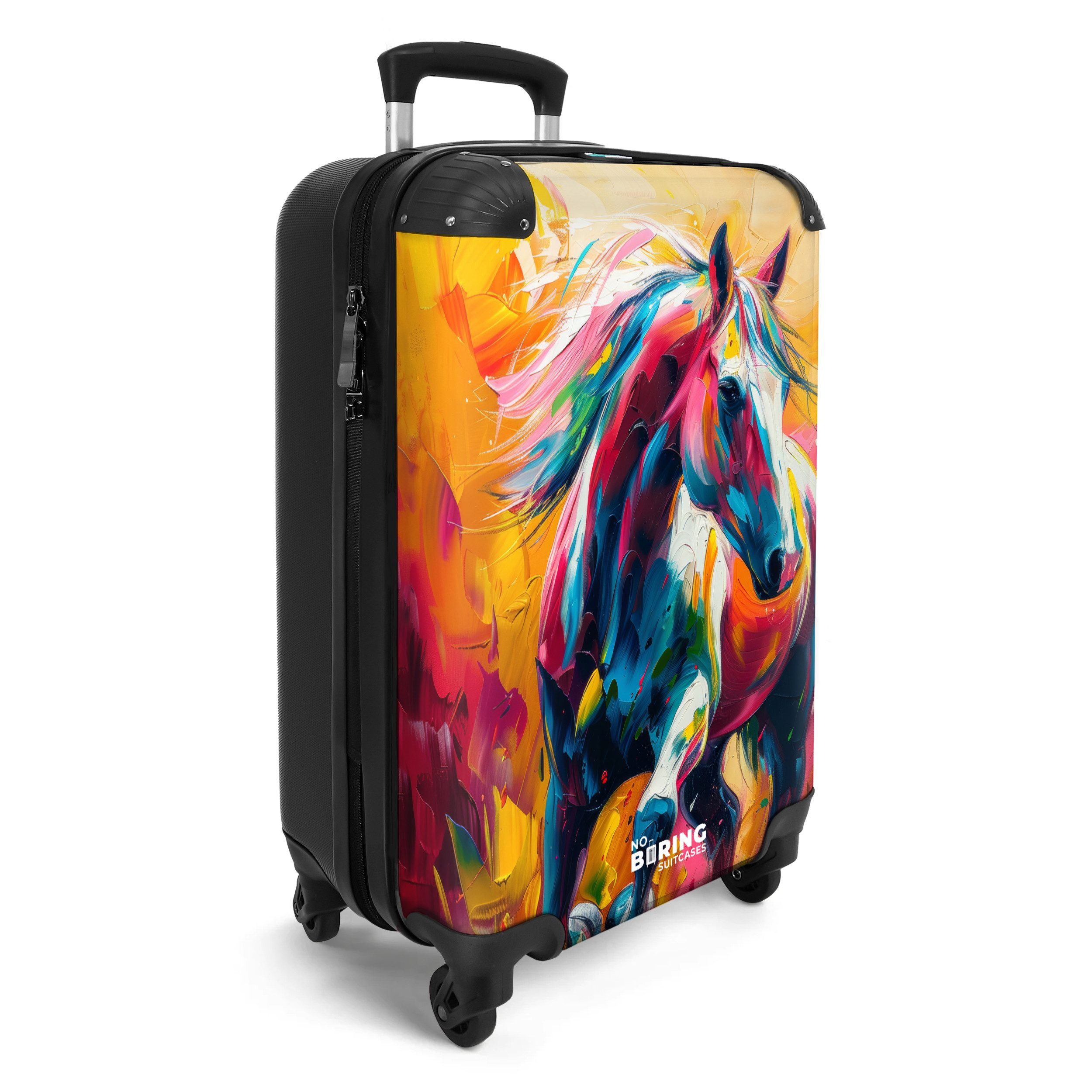 NoBoringSuitcases.com© Hartschalen-Trolley Ölgemälde Kunstwerk eines galopp günstig online kaufen