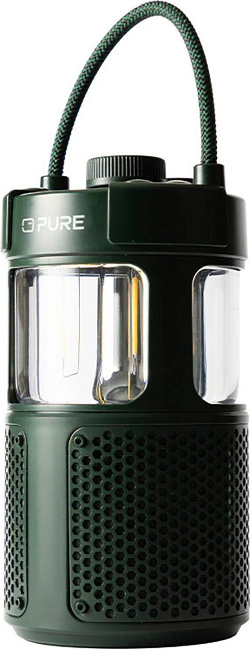 Pure Woodland Glow Portable-Lautsprecher Stereo (Bluetooth, 20 W, Mit LED-Lampe, Staub- und wasserdicht, Powerbank)