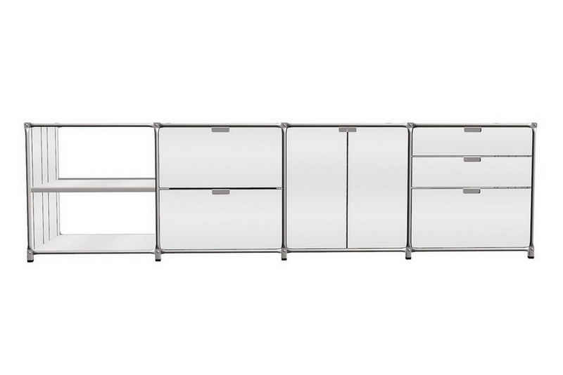 daslagerhaus living Sideboard Sideboard System 180 weiß
