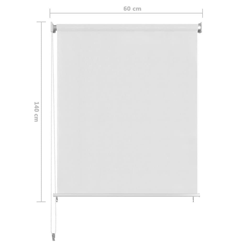 Rollo cm vidaXL | HDPE, Weiß 60x140 Außenrollo Weiß Weiß
