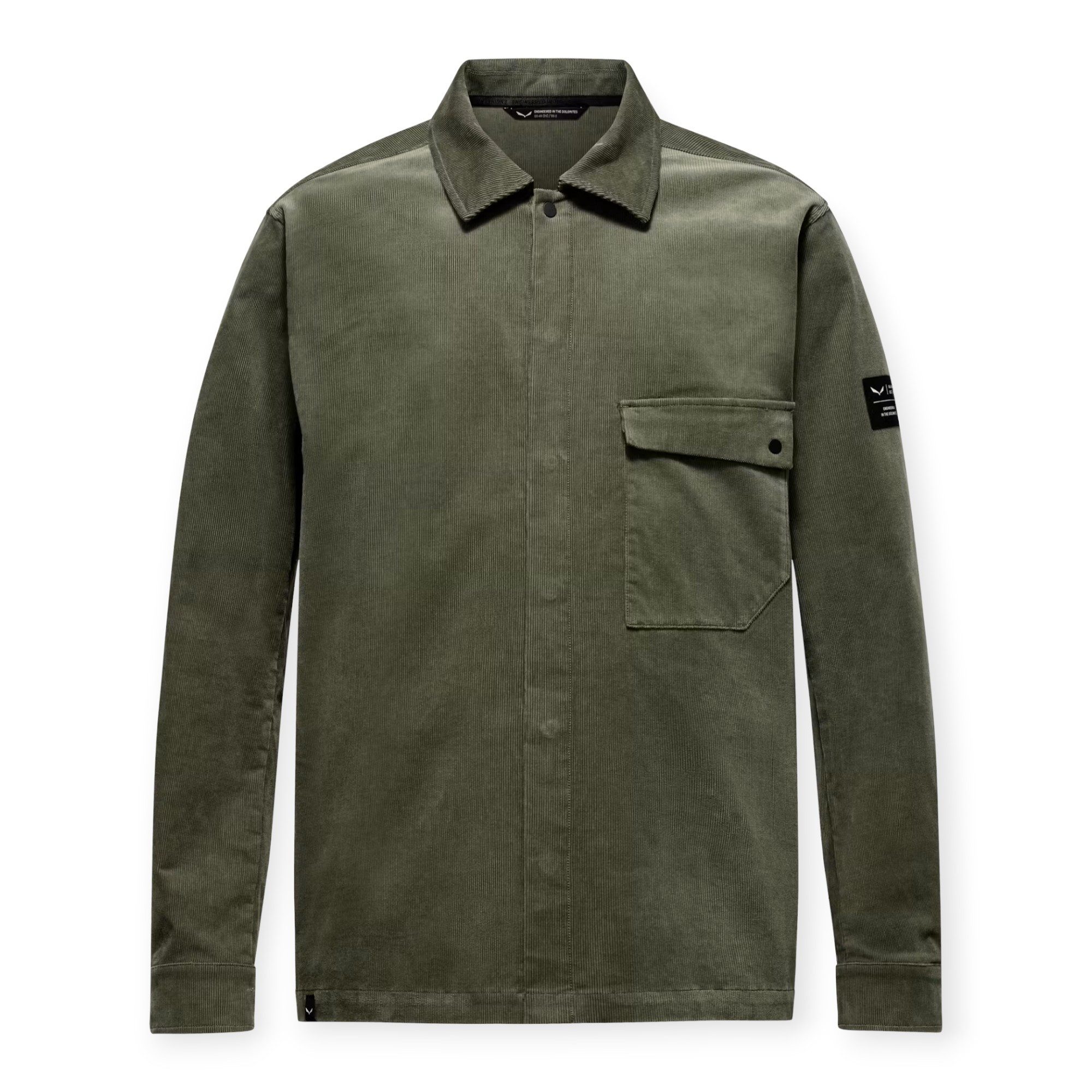 Salewa Cordhemd Fanes Cord Overshirt (Baumwolle, Brusttasche) dunkelgrün Herren