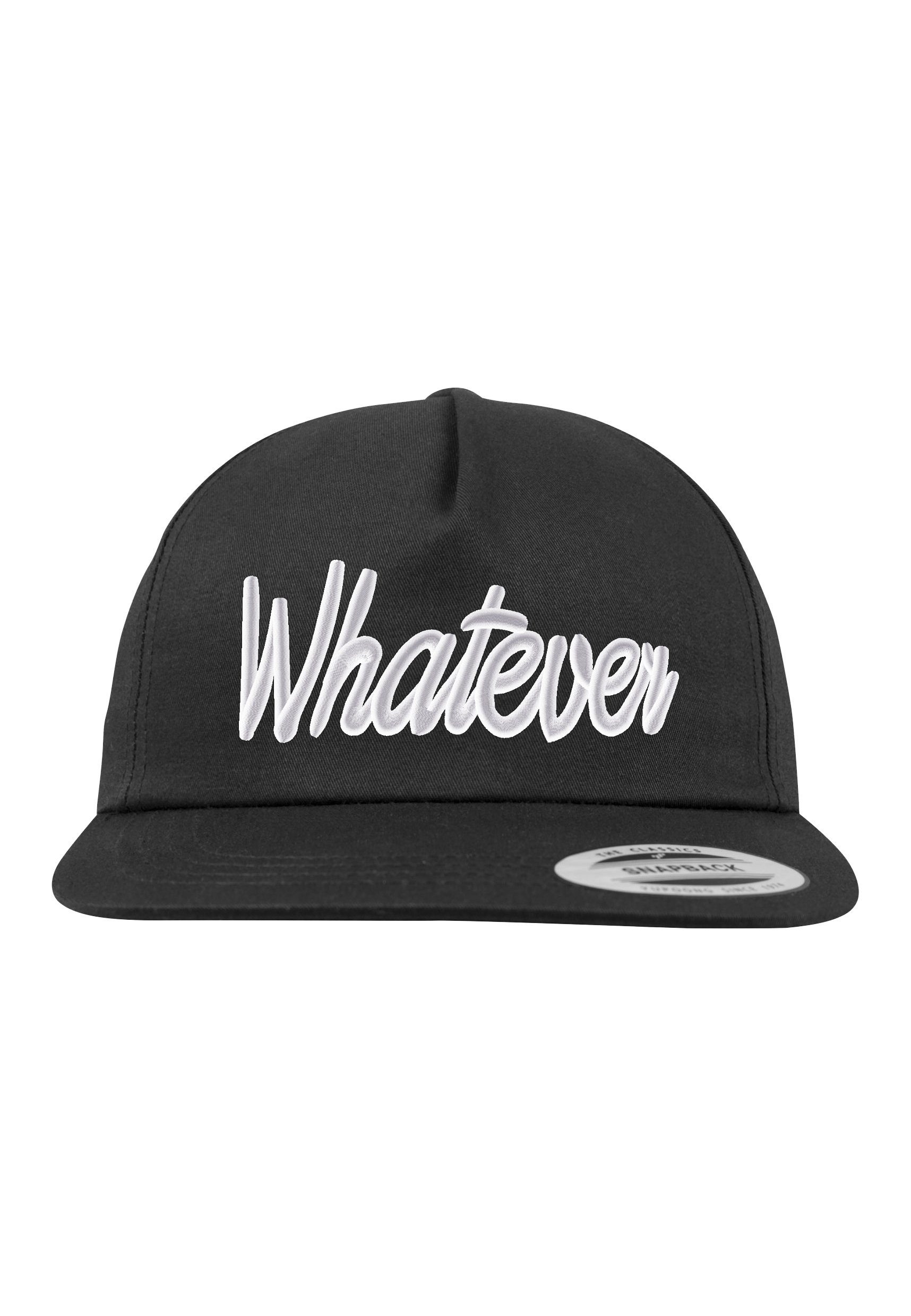 Youth Designz mit Schwarz Snapback Logo Stickerei Unisex Cap modischer Baseball Whatever Kursiv Cap