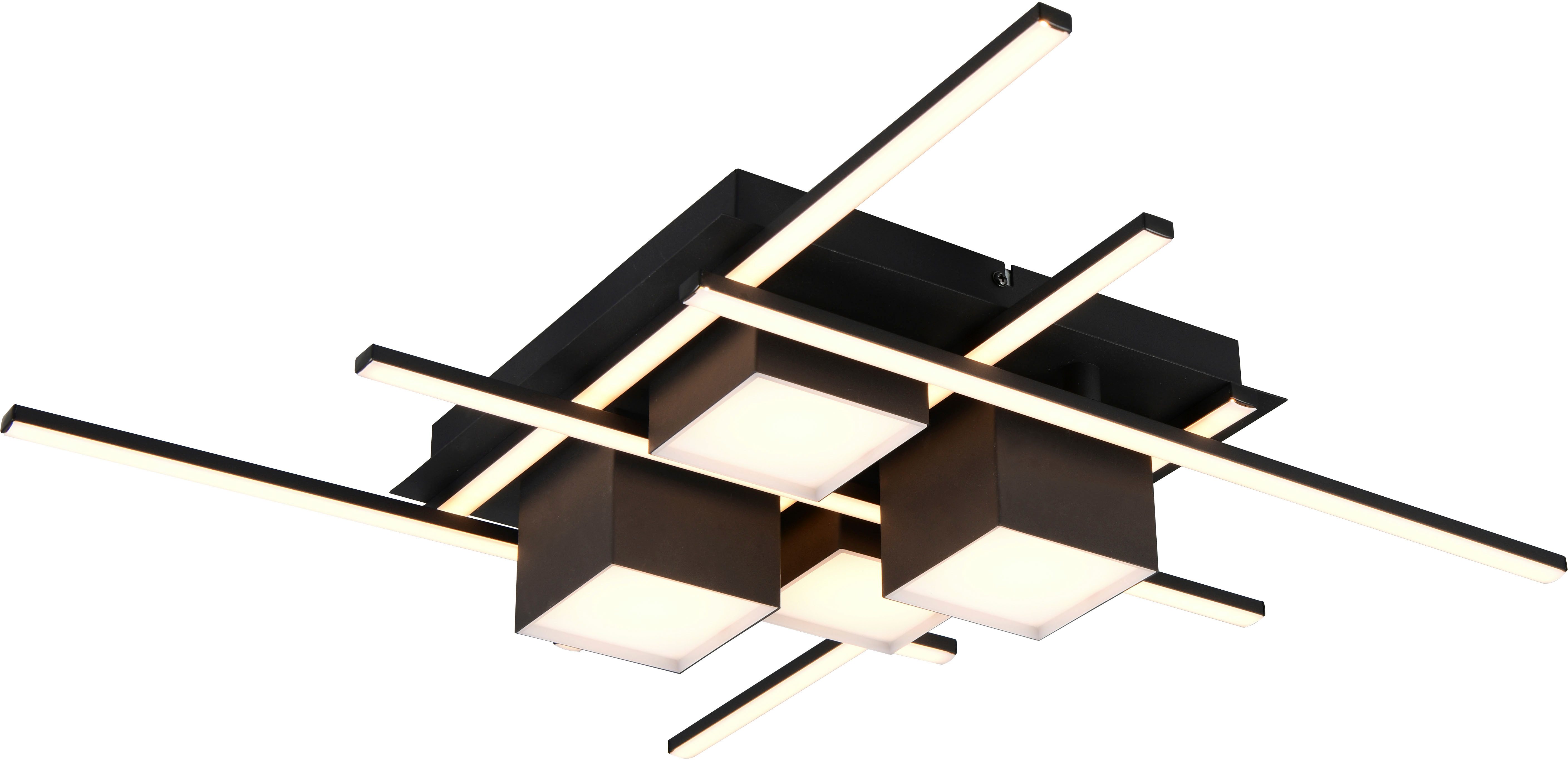 TRIO Leuchten LED Deckenleuchte ROGER, 35W LED 4050 Lm Lichtfarbe einstellbar 2700-6500K Fernbedienung, CCT - über Fernbedienung, Dimmfunktion, Memoryfunktion, Nachtlichtfunktion, mehrere Helligkeitsstufen, LED fest integriert, Farbwechsler, warmweiß - kaltweiß, Memoryfunktion, Nachtlicht, dimmbar per Fernbedienung oder Schalter