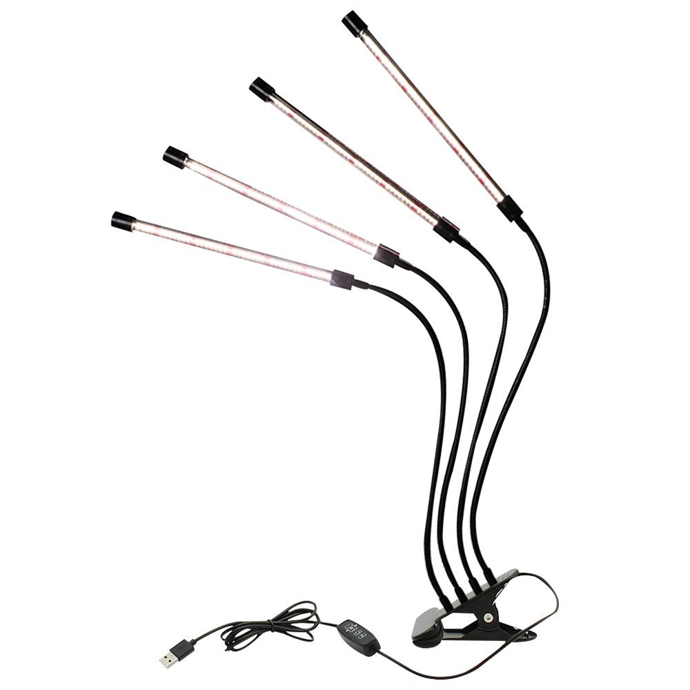 Rosnek Pflanzenlampe 2/3/4 Kopf,Vollspektrum,Clip-On,USB,für Blumen Gemüse günstig online kaufen