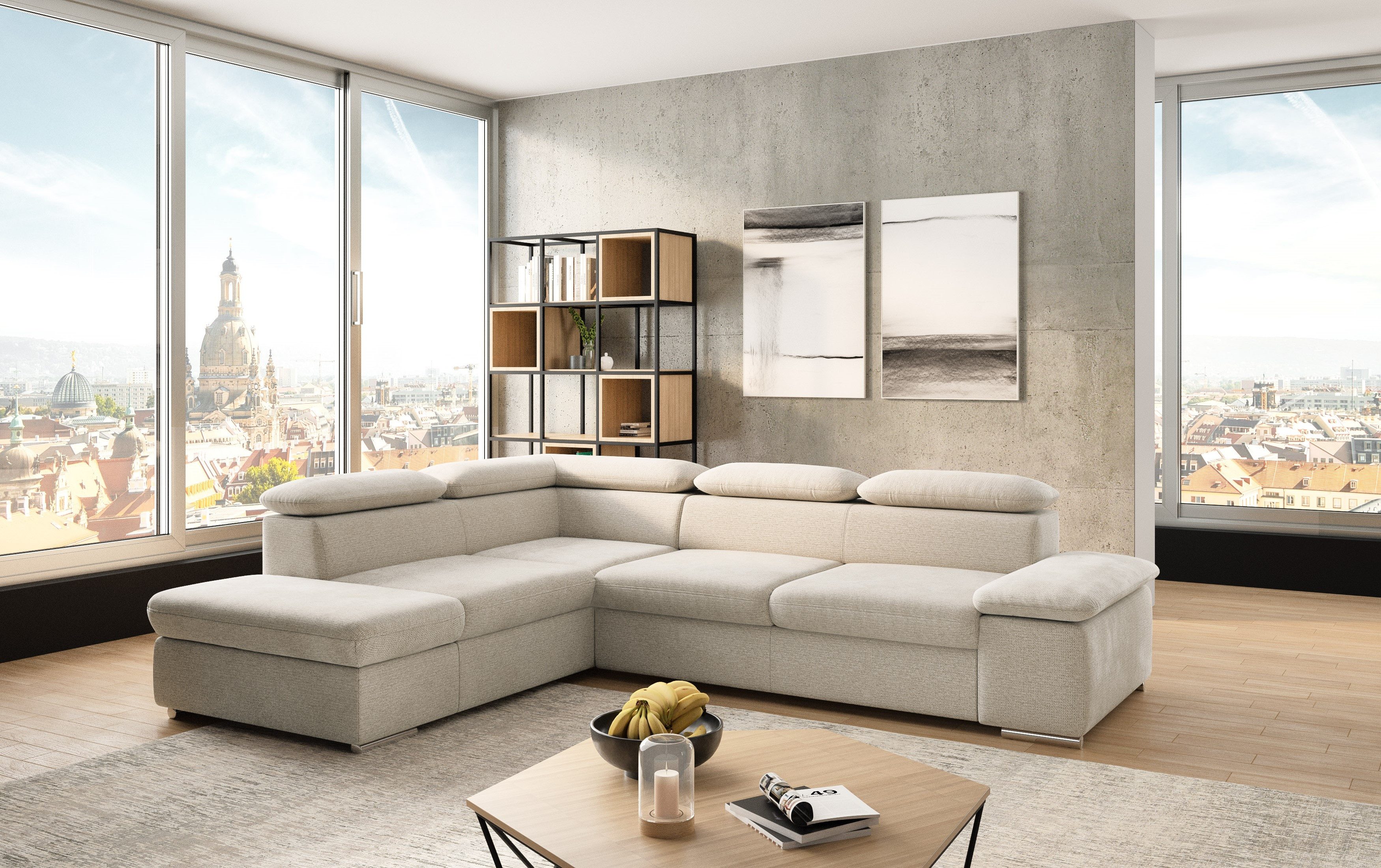 sit&more Ecksofa "Valantine L-Form, B: 286 cm" mit Arm- & Kopfteilverstellu günstig online kaufen