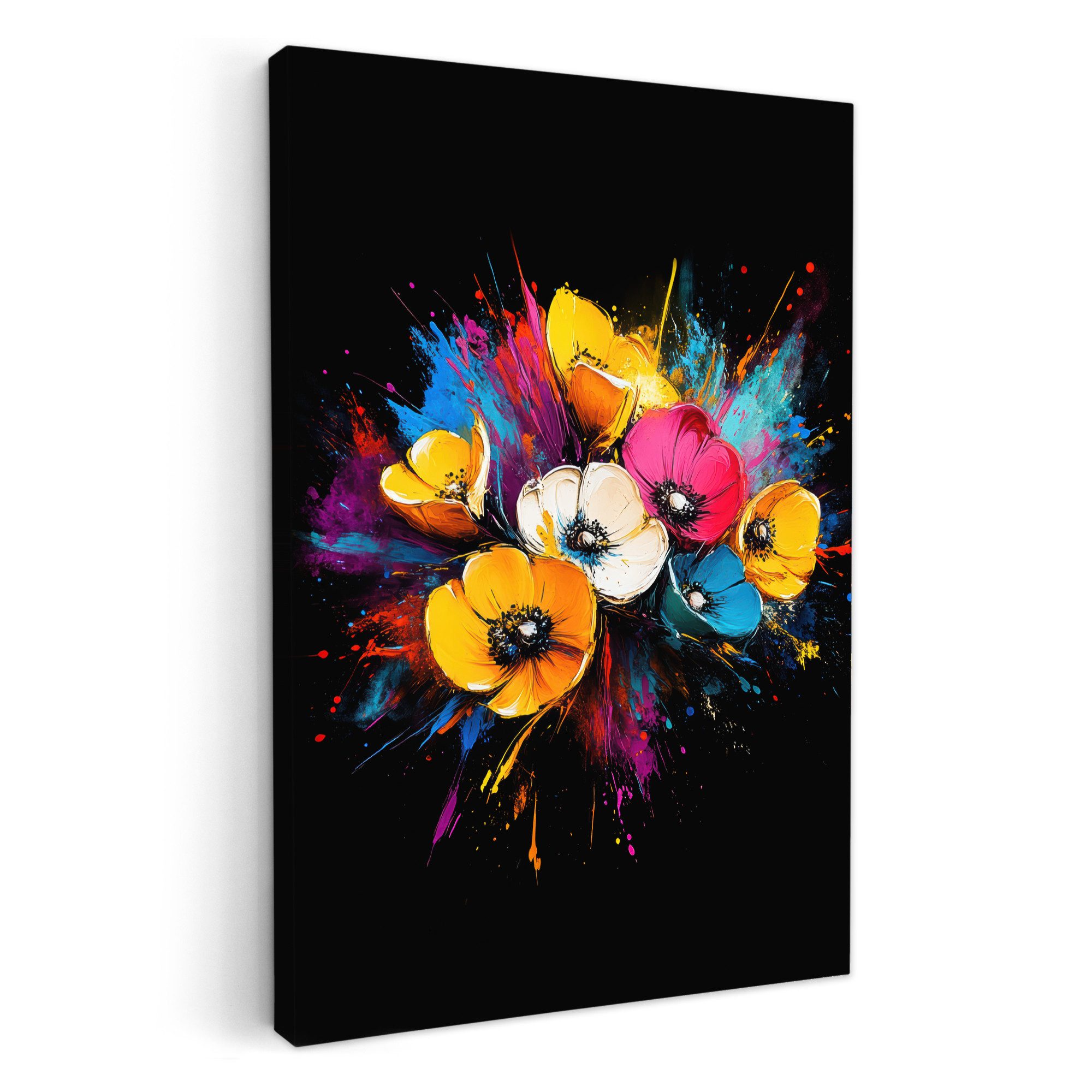 OneMillionCanvasses® Leinwandbild Blumen - Bunt - günstig online kaufen