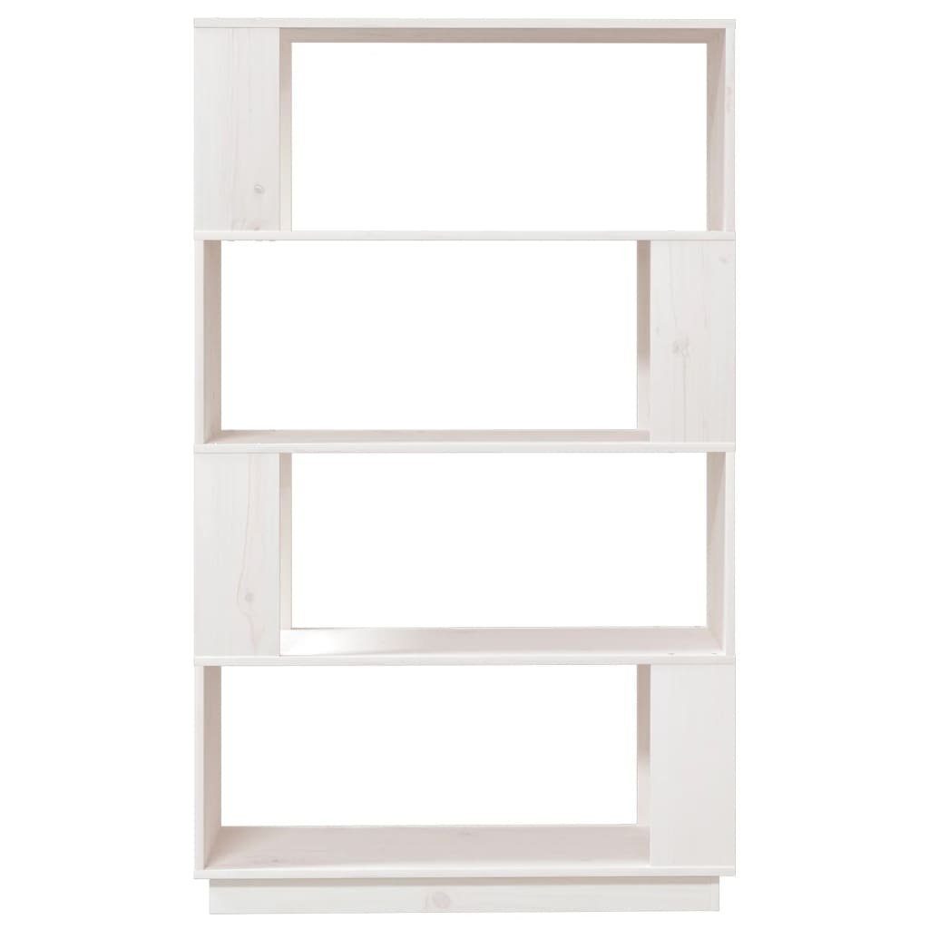 Massivholz Bücherregal/Raumteiler Kiefer, 1-tlg. 80x25x132 vidaXL Weiß Bücherregal cm