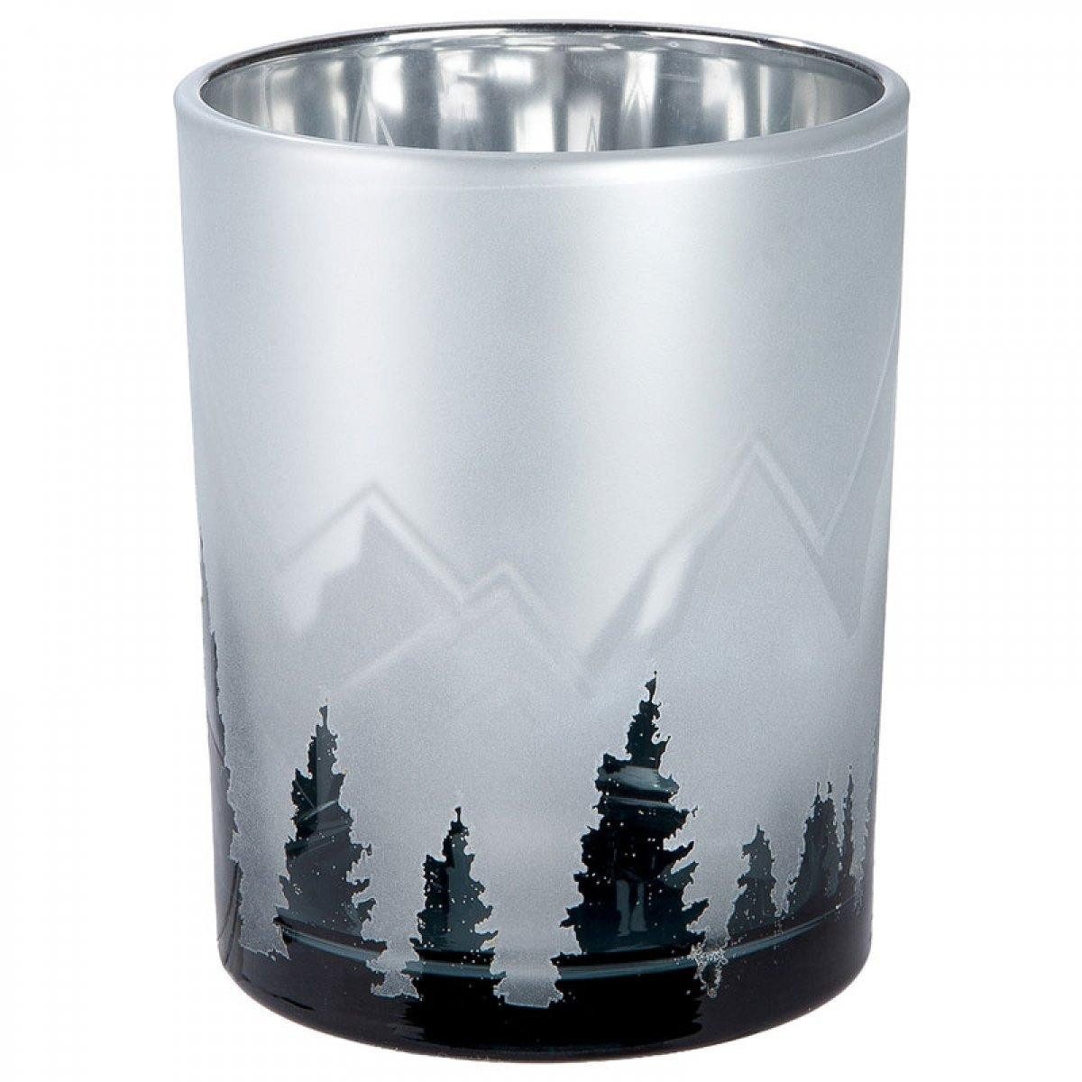 GILDE Kerzenhalter Windlicht Alpenpanorama Bergmotiv (12,5cm)