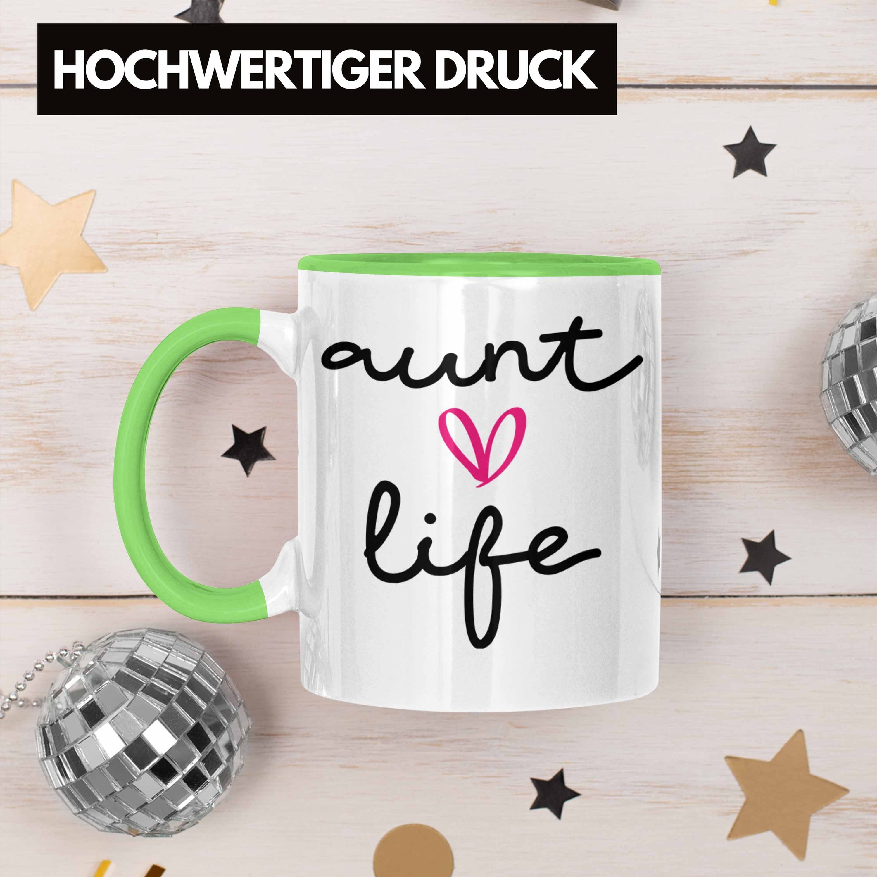 Grün Tasse Trendation Tasse - Geburtstag Geschenk Tante Kaffeetasse Tante Trendation Aunt für Life Lustig Beste Geschenkidee Tante