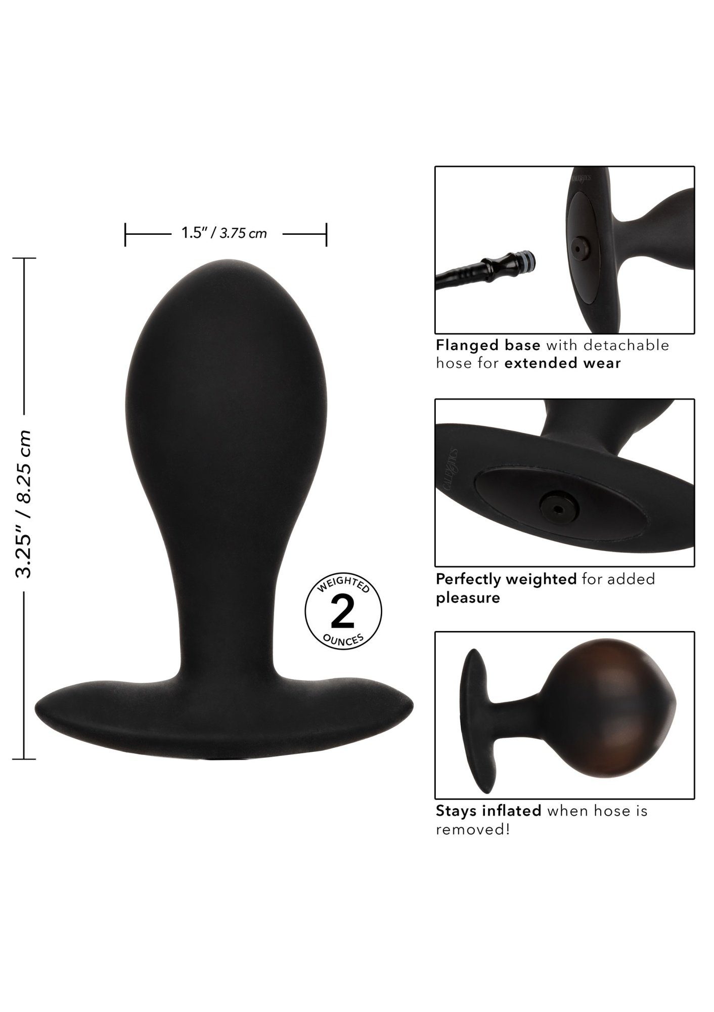 Calexotics Analplug Weighted Inflatable Plug mit aufblasbar Pumpe