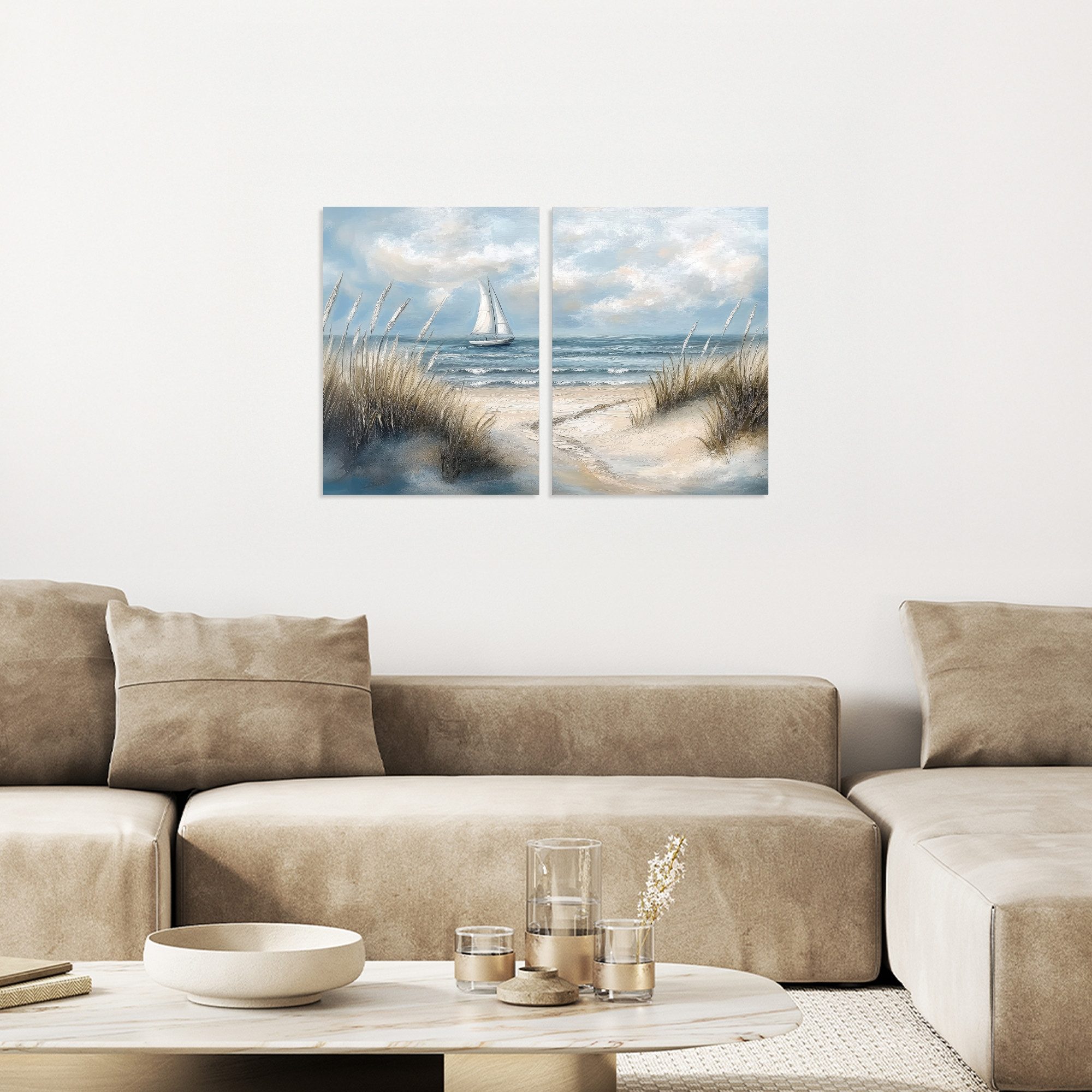 MuchoWow Leinwandbild Strand - Farbe - günstig online kaufen