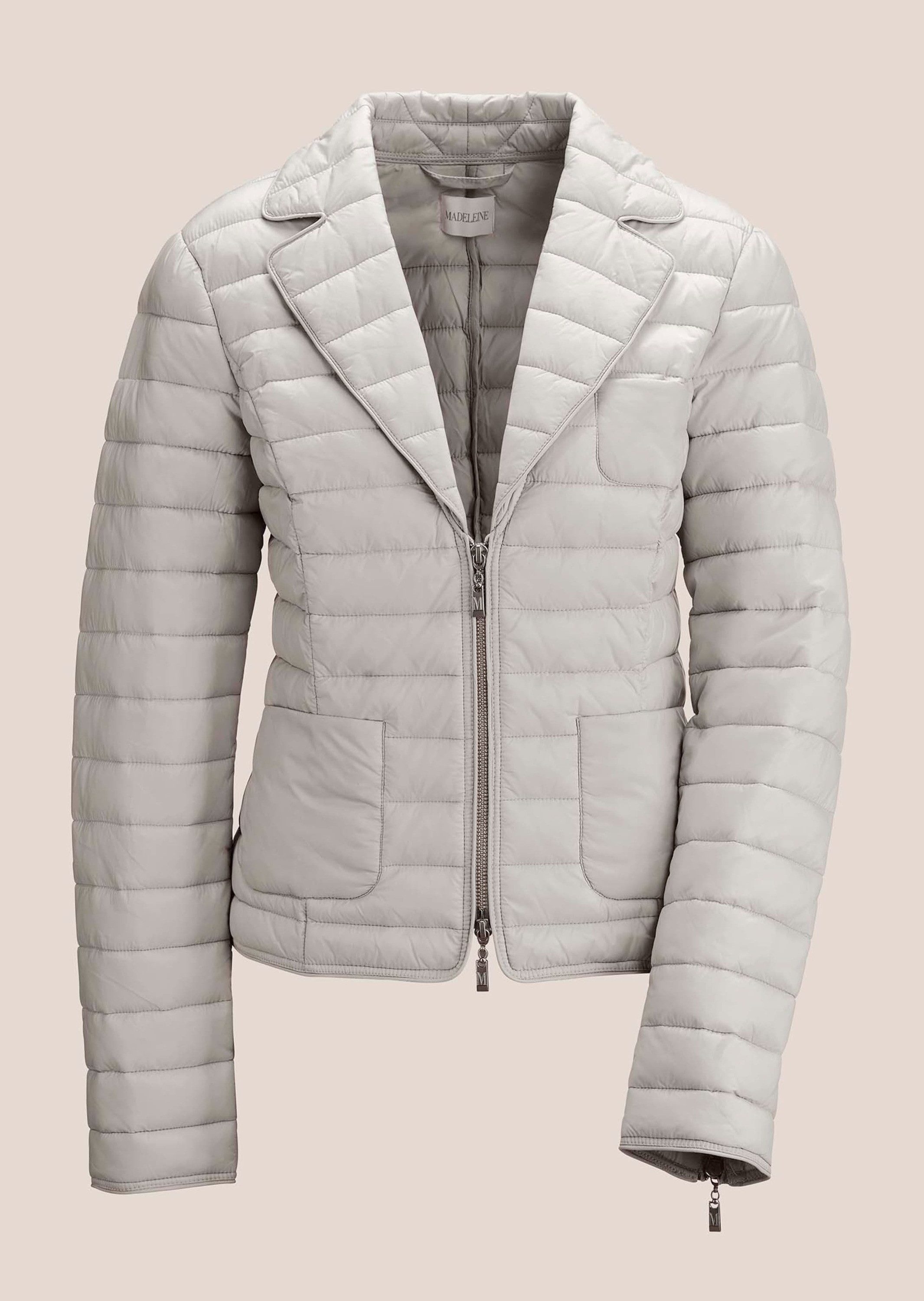 MADELEINE Steppjacke Wattierte Damenjacke mit sportivem Touch Taillierte Jacke mit Reverskragen, Zweiwege-Reißverschluss