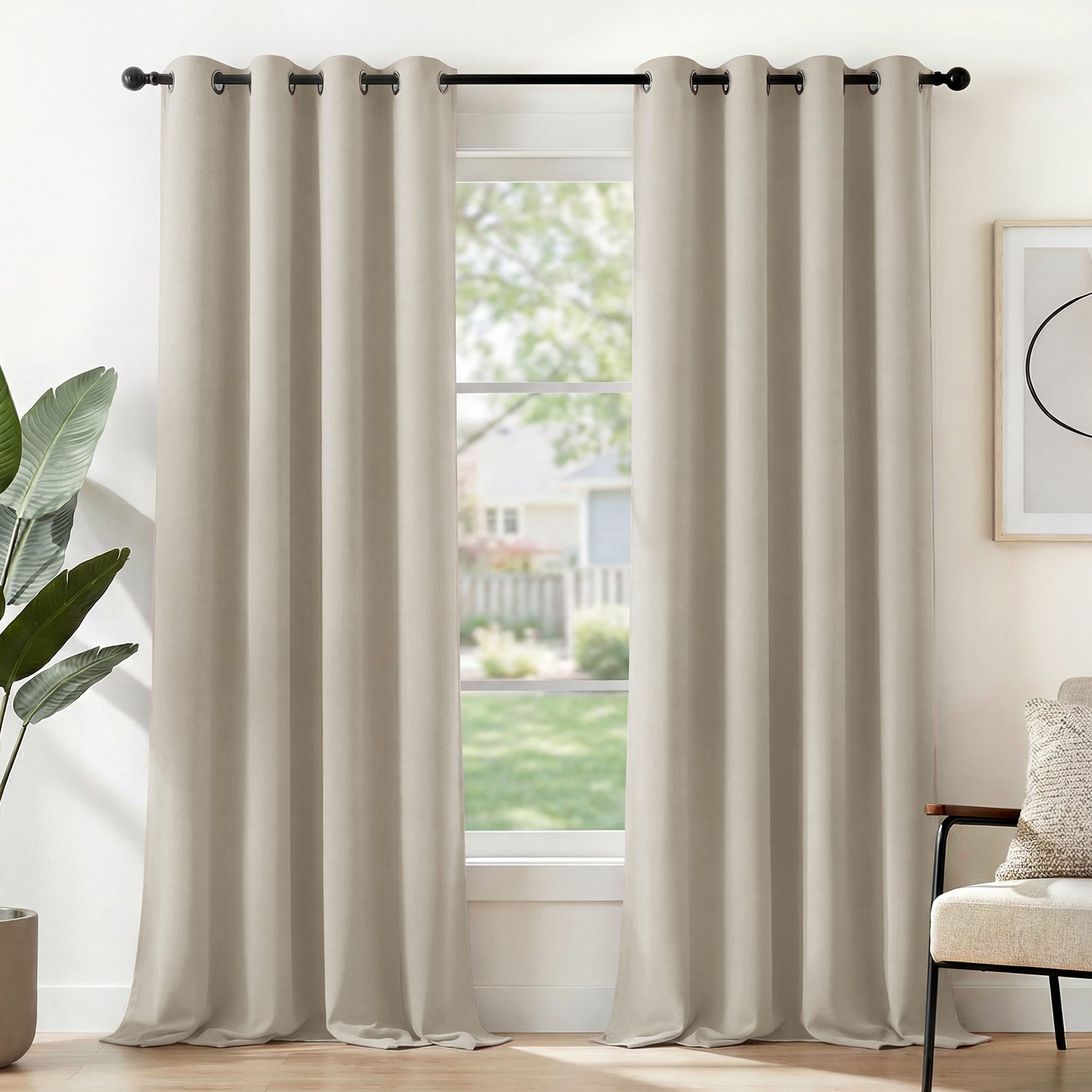Deconovo Verdunkelungsvorhang Gardinen mit Ösen Blickdichte Vorhang Kälteschutz Schlafzimmer 2er Set, Blackout Curtain einfarbig Thermo Vorhang Verdunkelung Wärmeisolierend