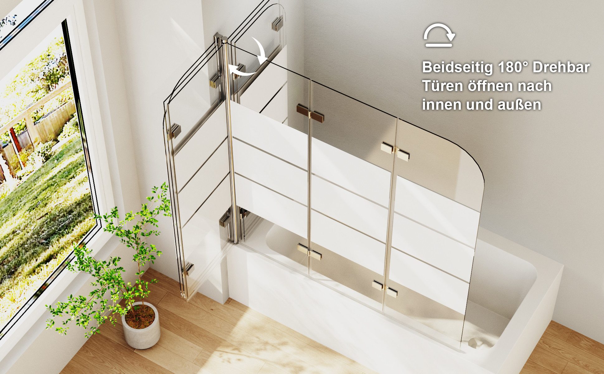 Hopibath Duschwand für badewanne faltbar Badewannenaufsatz günstig online kaufen