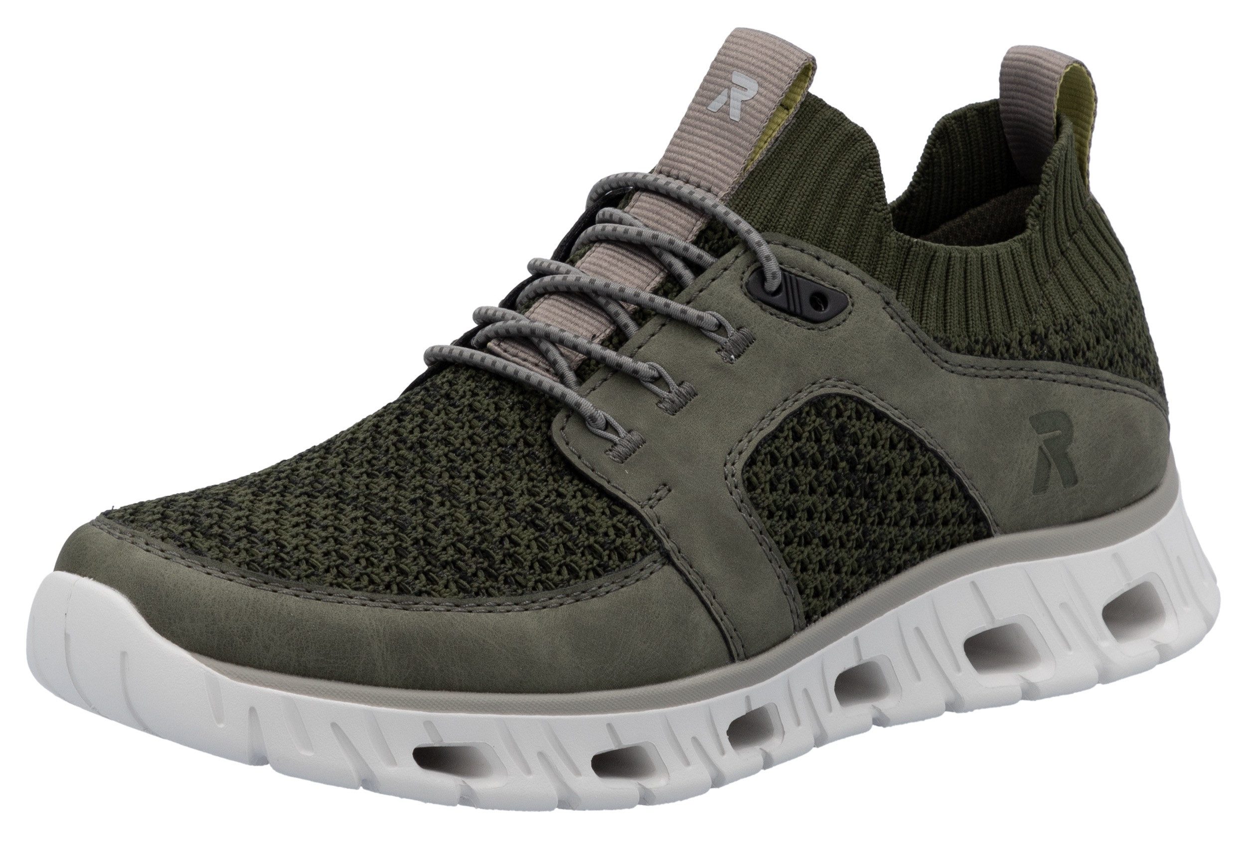 RIEKER Sport Slip-On Sneaker, Halbschuh, Freizeitschuh, Slipper mit modischer Laufsohle